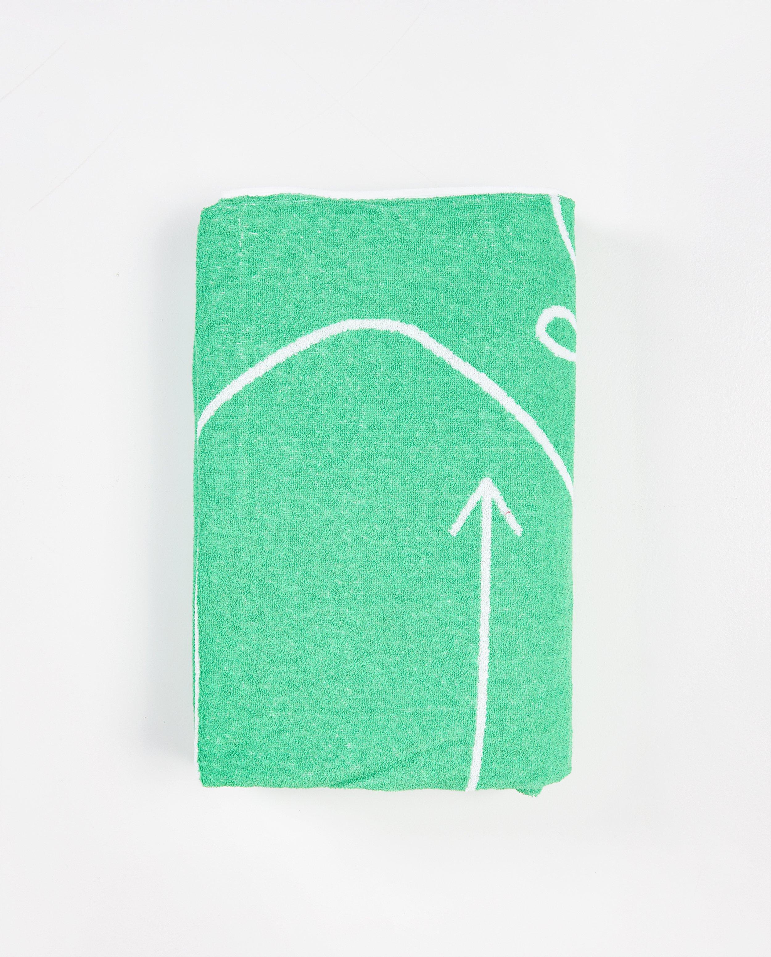 Breigoed - Groen corona-proof strandhandoek