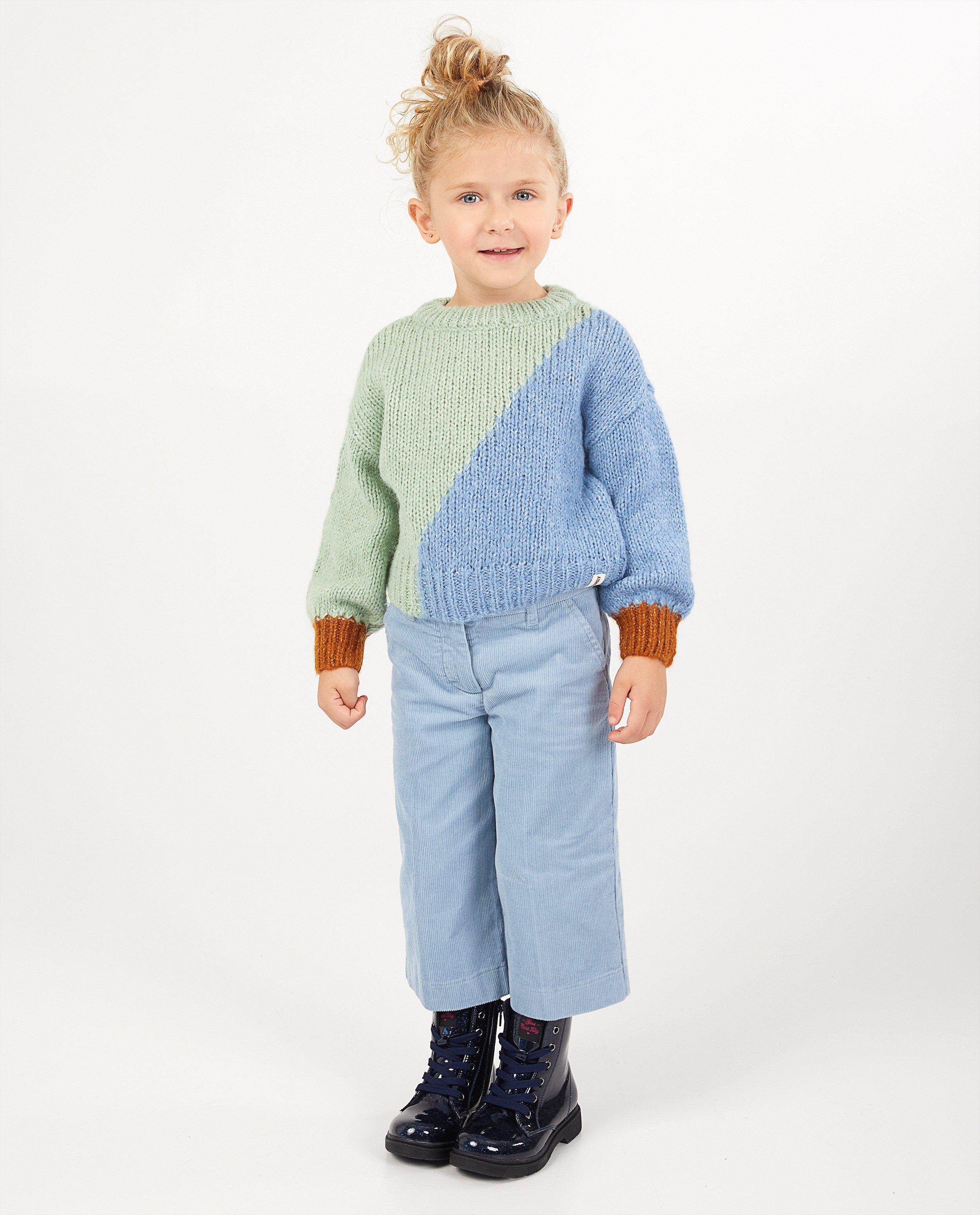 Pull bleu-vert, 2-7 ans - #familystoriesjbc - Familystories