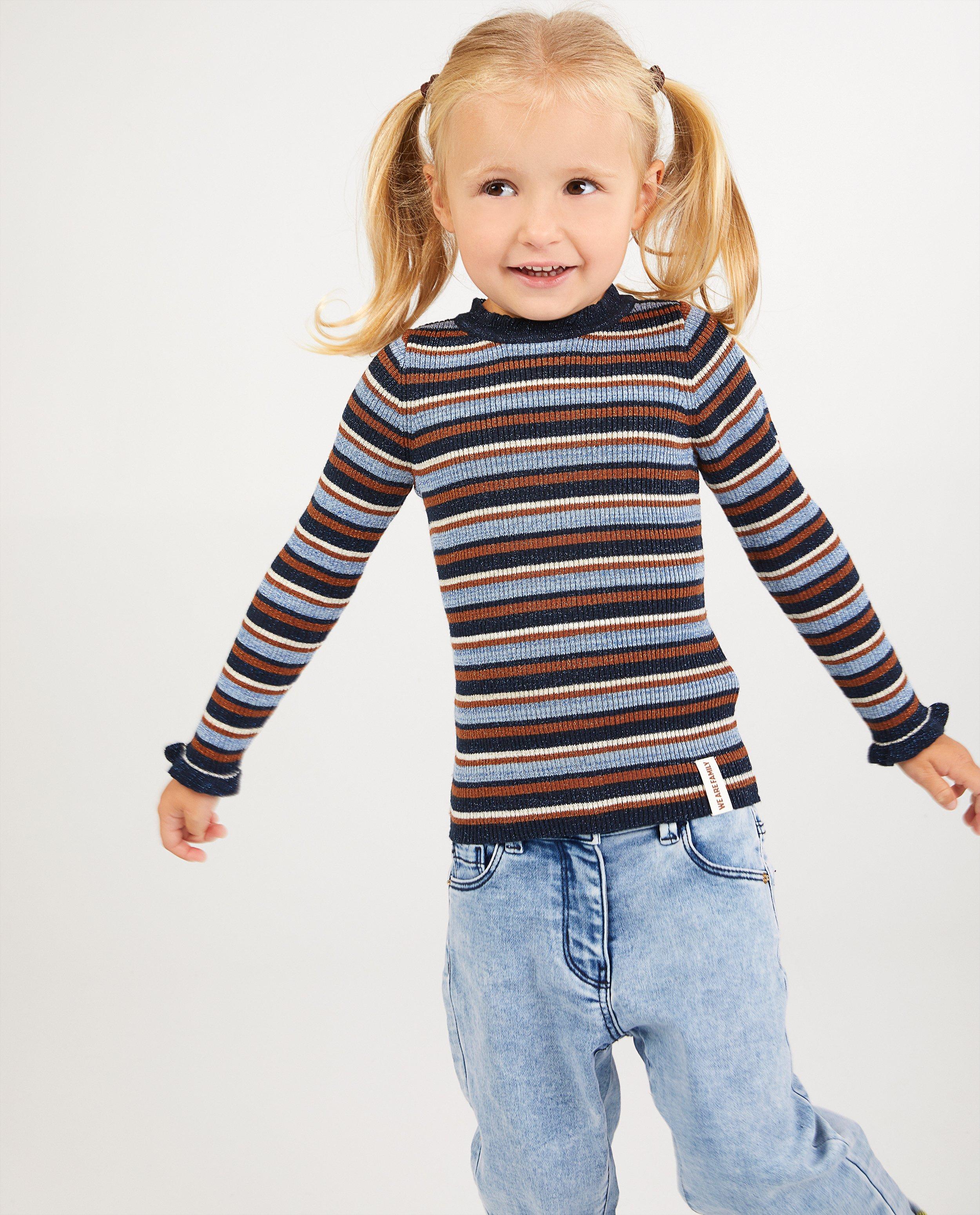 Pull rayé avec fil métallisé - #familystories - Familystories