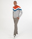 Pull orange-gris Hampton Bays - en fin tricot - Hampton Bays