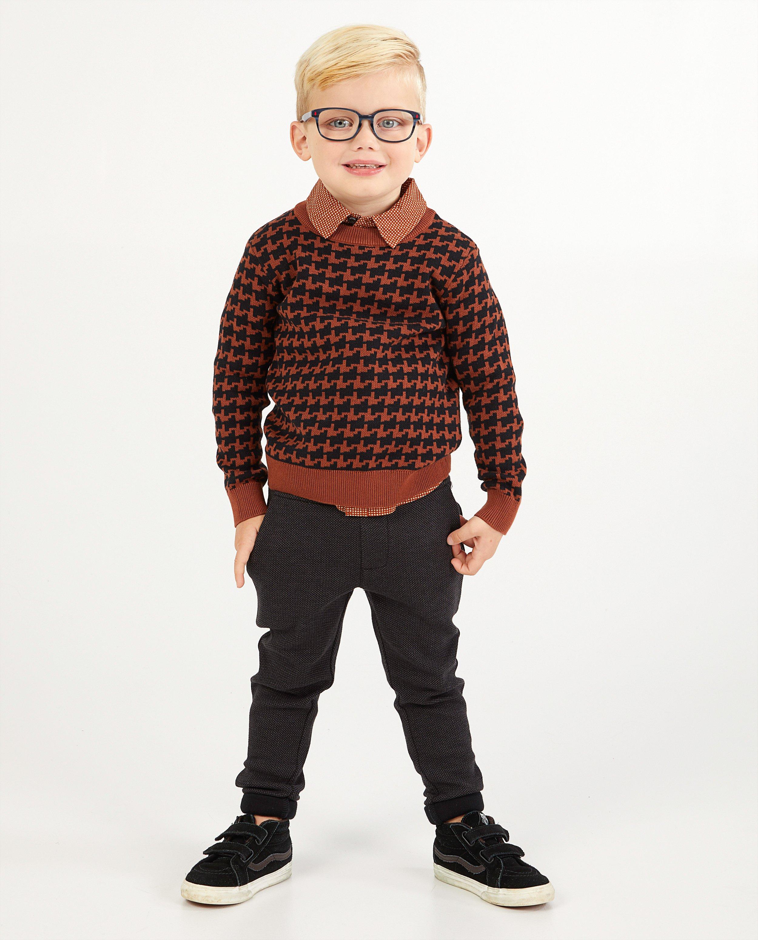 Pull en tricot à imprimé - noir et brun - Kidz Nation