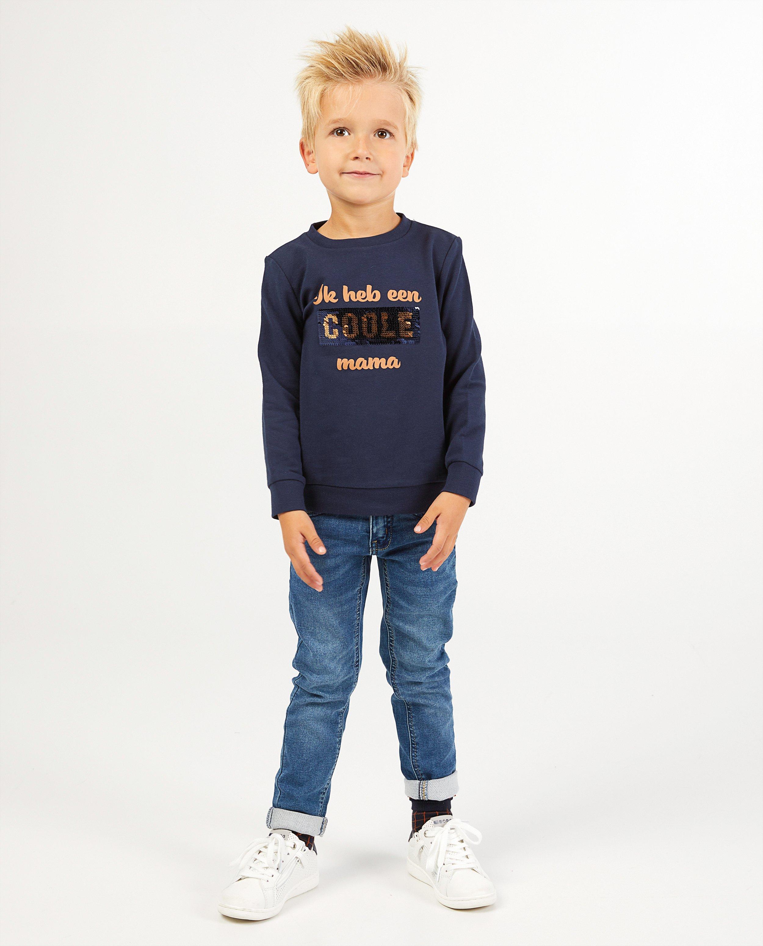 Sweat Dag Sinterklaas en coton bio - imprimé orné de paillettes - Sinterklaas