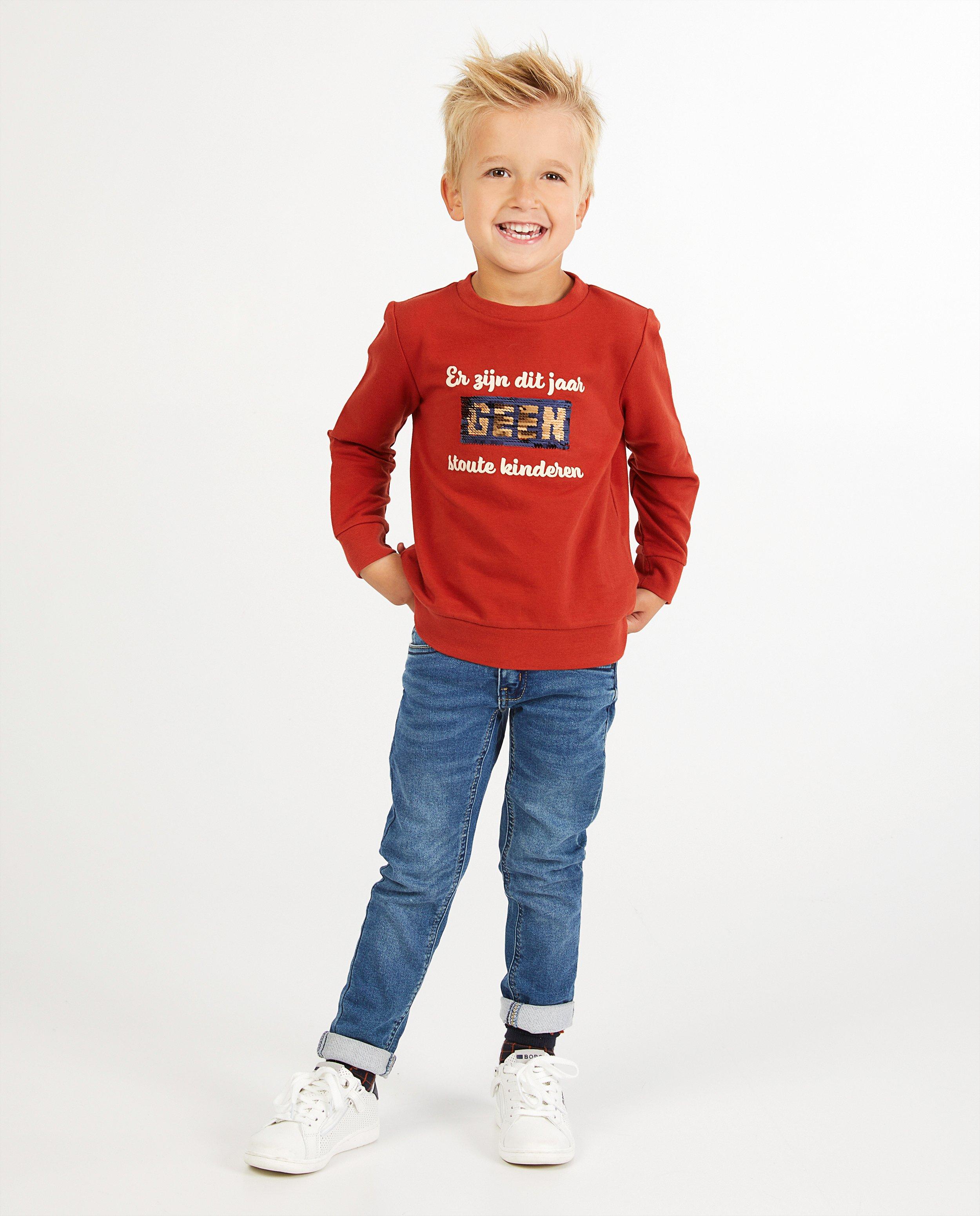 Sweat Dag Sinterklaas en coton bio - imprimé orné de paillettes - Sinterklaas