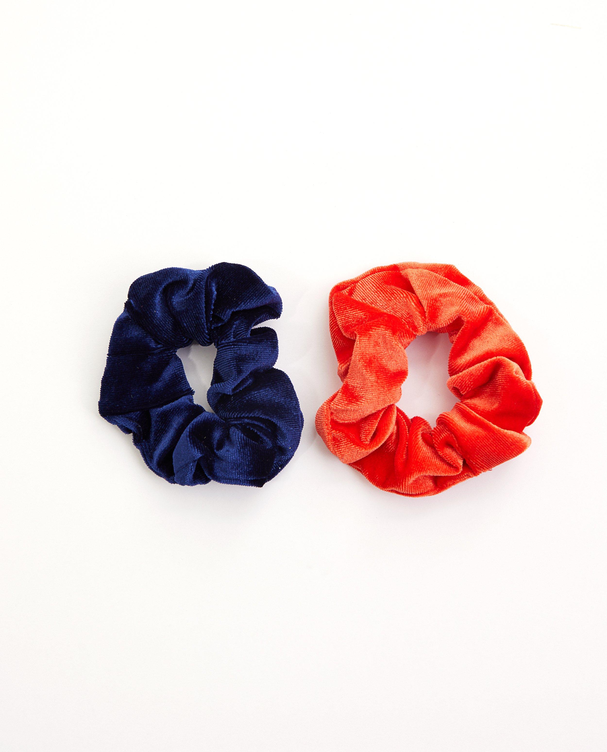 Set van 2 scrunchies - rood - blauw - jbcc