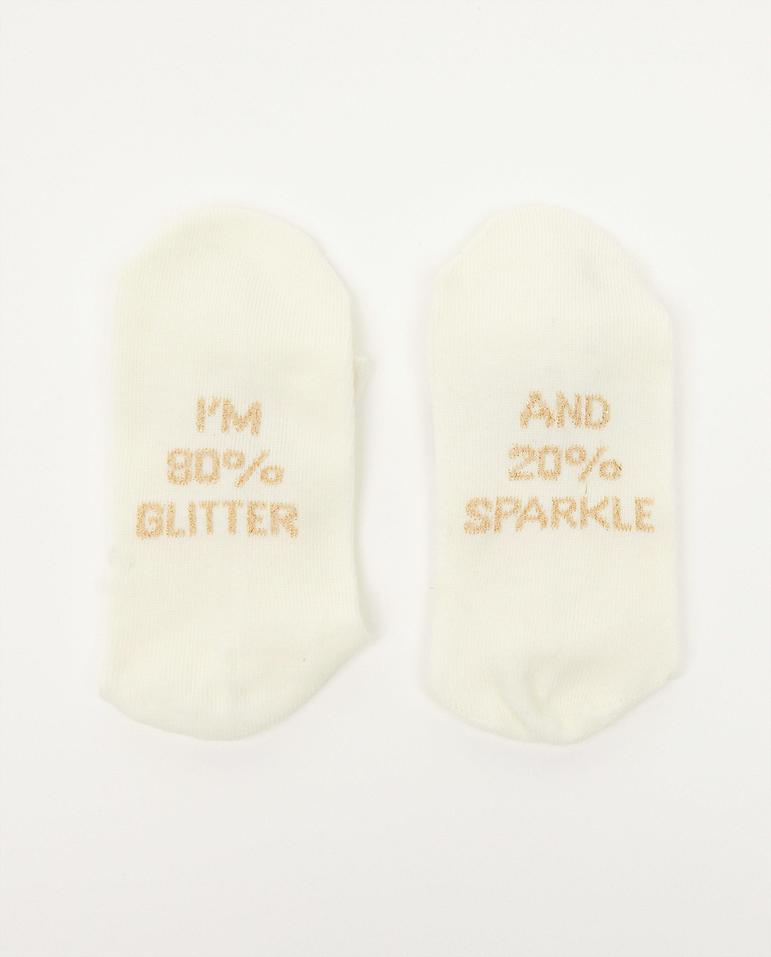 Chaussettes - Witte kousen met opschrift