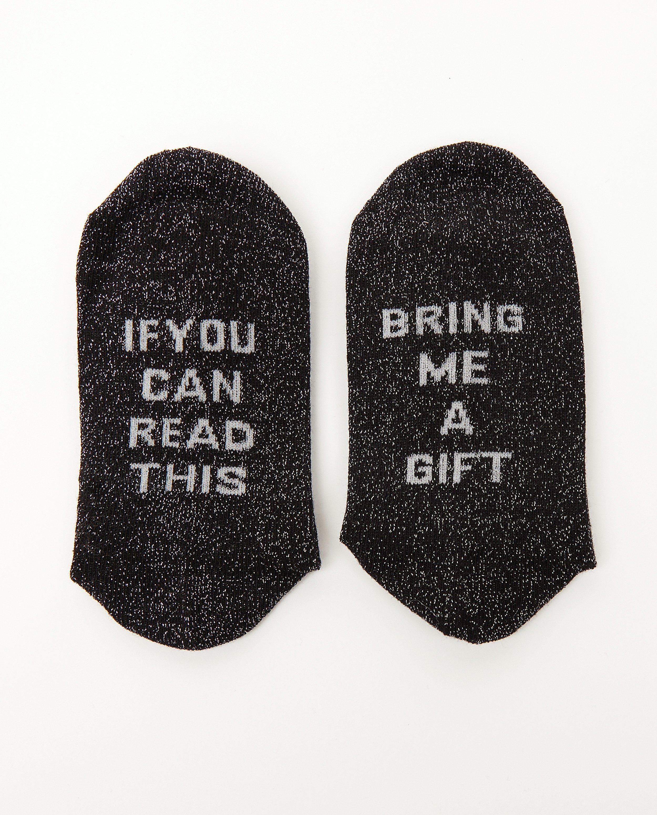 Chaussettes - Zwarte kousen met opschrift