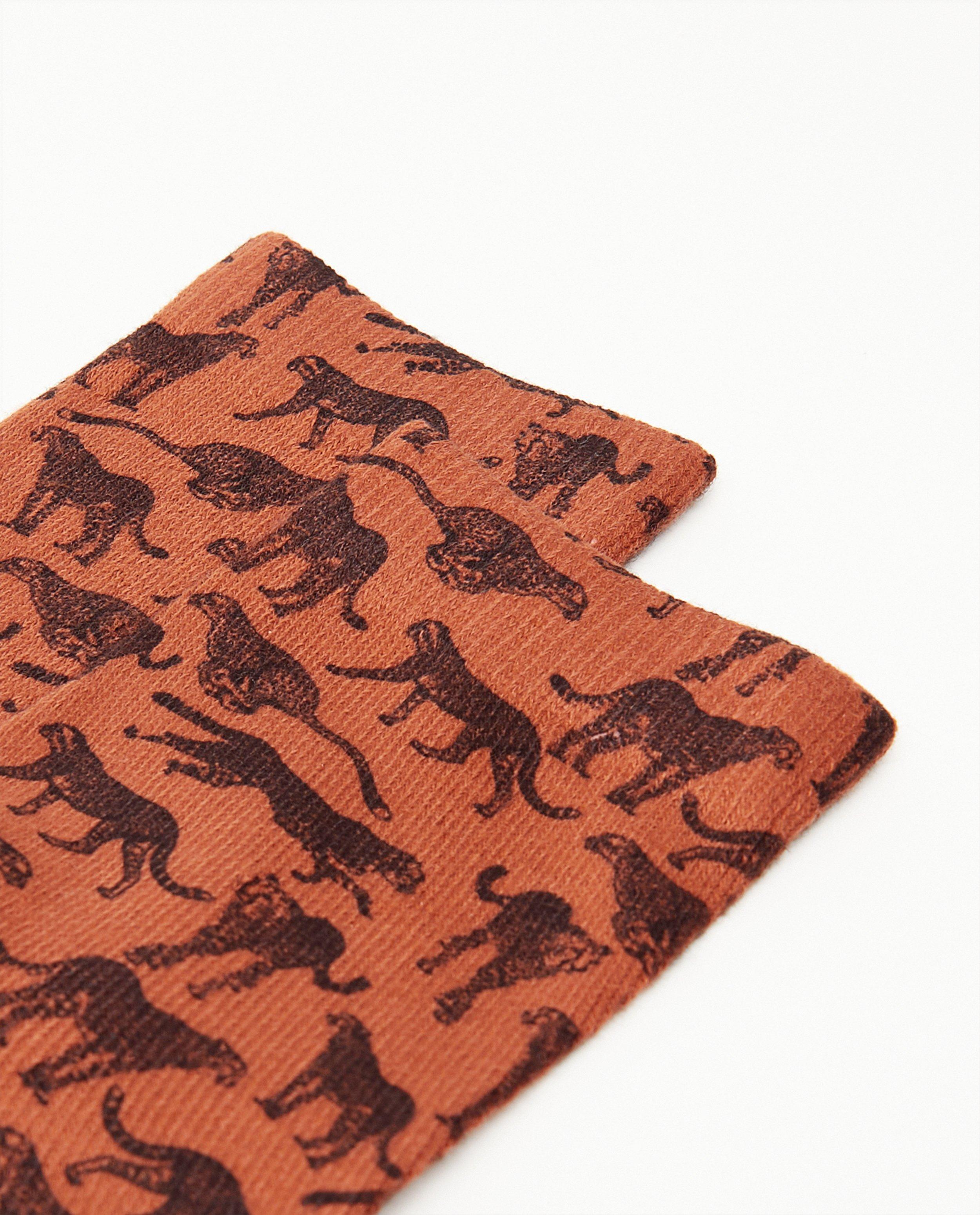 Chaussettes - Kousen met dierenprint, maat 23-34