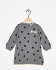 Robe grise à pois - en fin tricot - Cuddles and Smiles