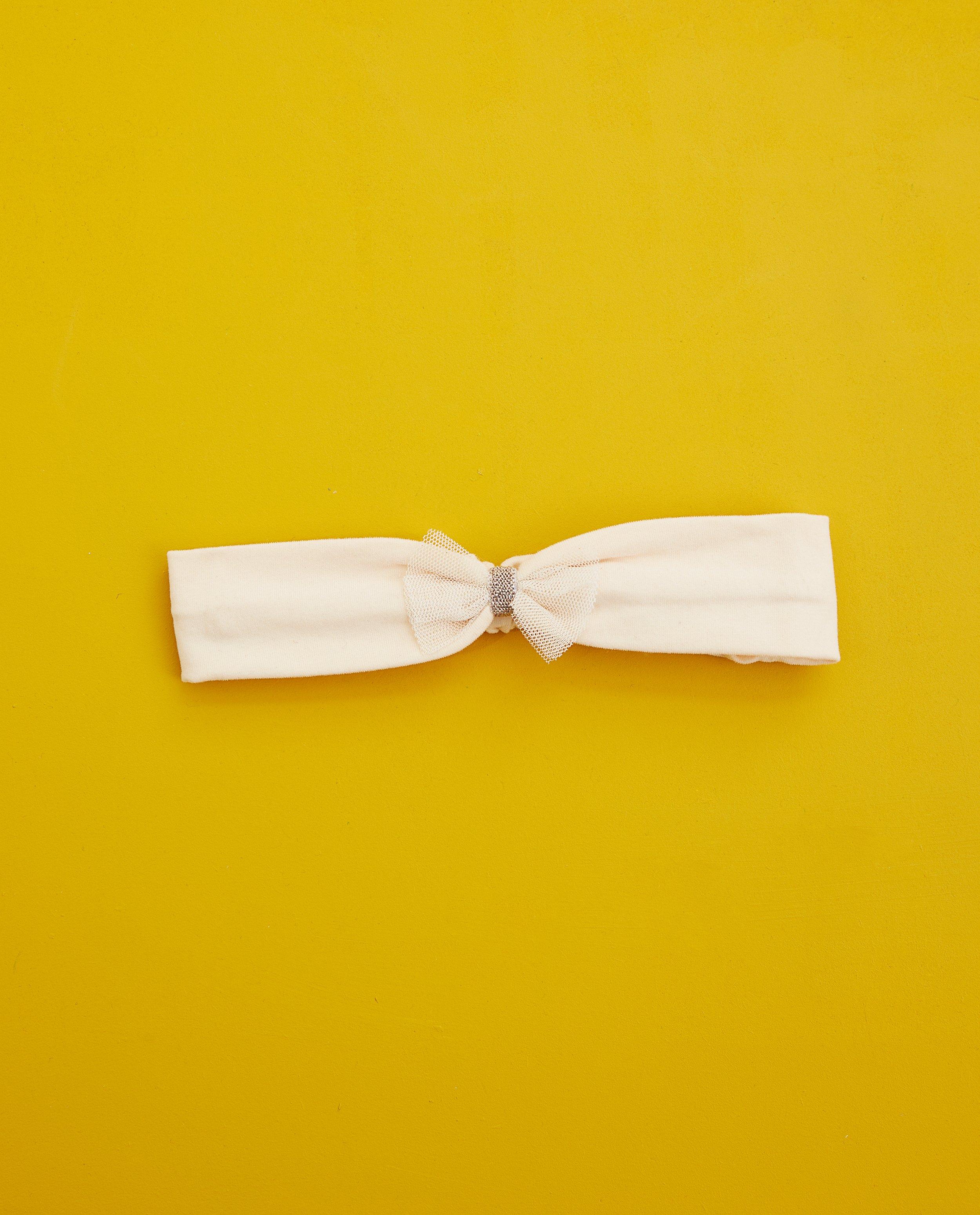 Bandeau blanc - avec un nœud - Cuddles and Smiles