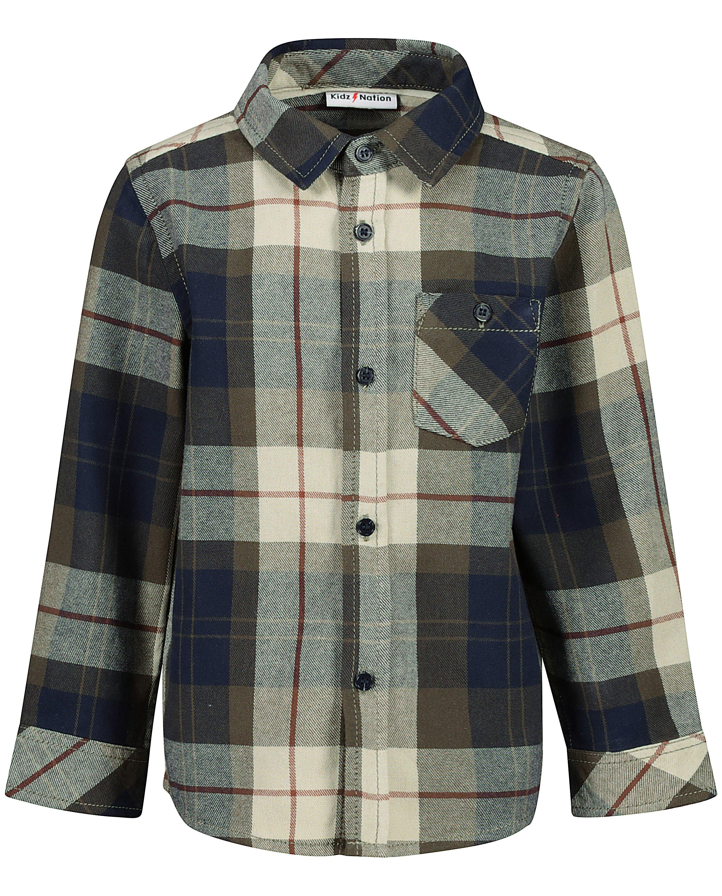 Chemise verte à carreaux - imprimé intégral - Kidz Nation