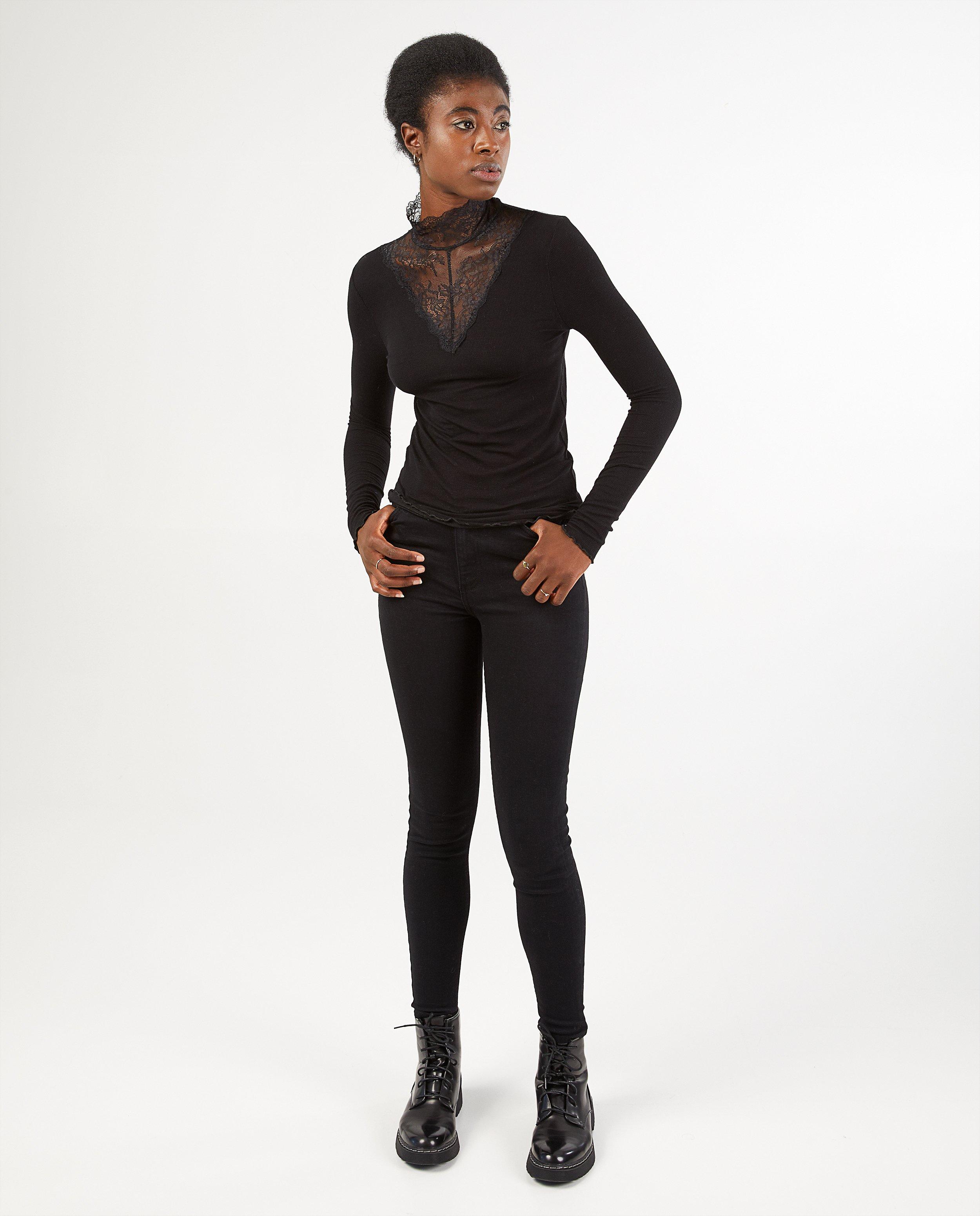 Zwarte skinny jeans Pieces - van denim - Pieces