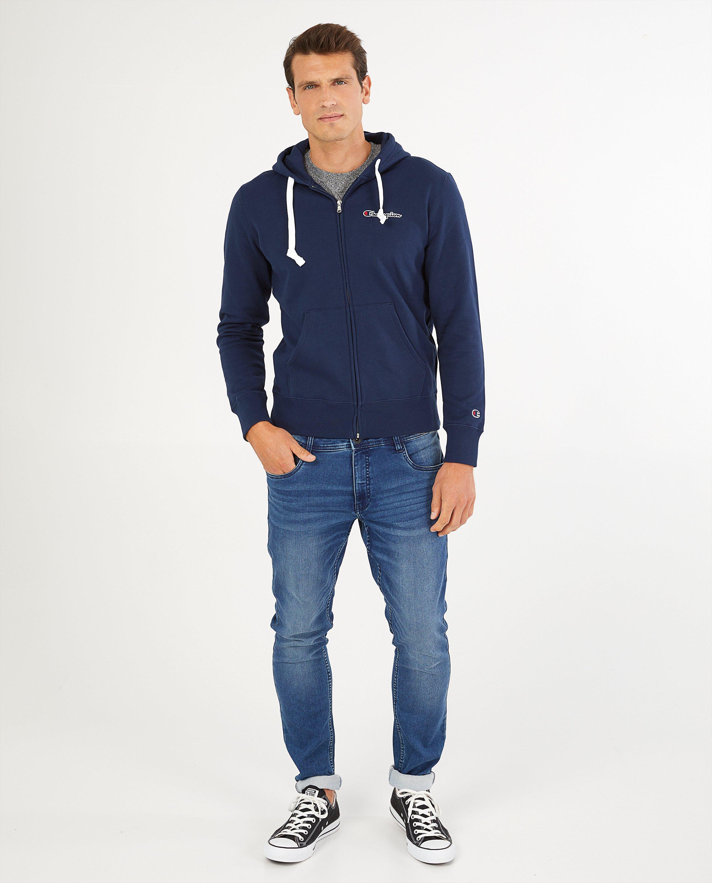 Gilet molletonné bleu foncé Champion - avec capuchon fixe - Champion