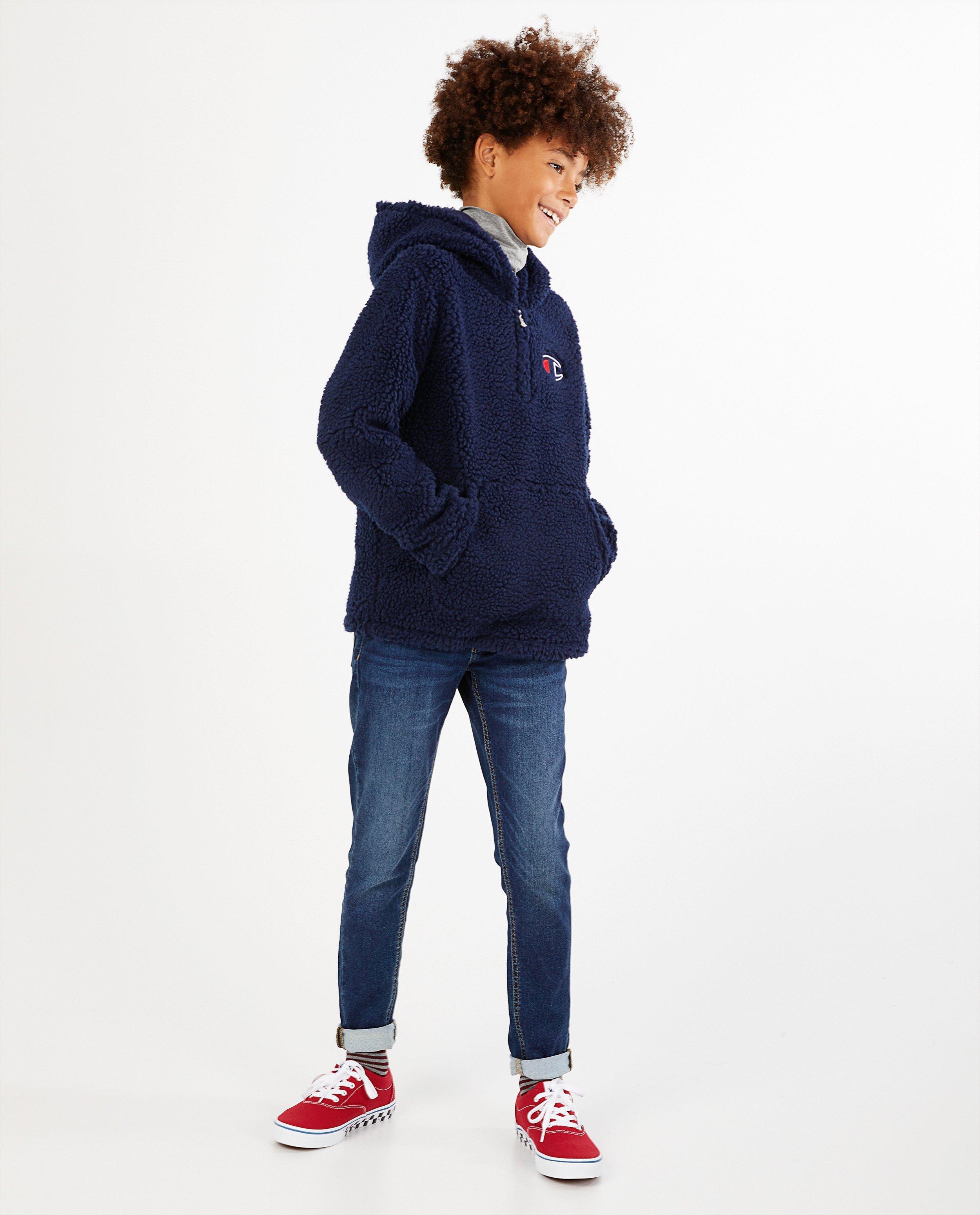 Donkerblauwe hoodie Champion - teddy - Champion