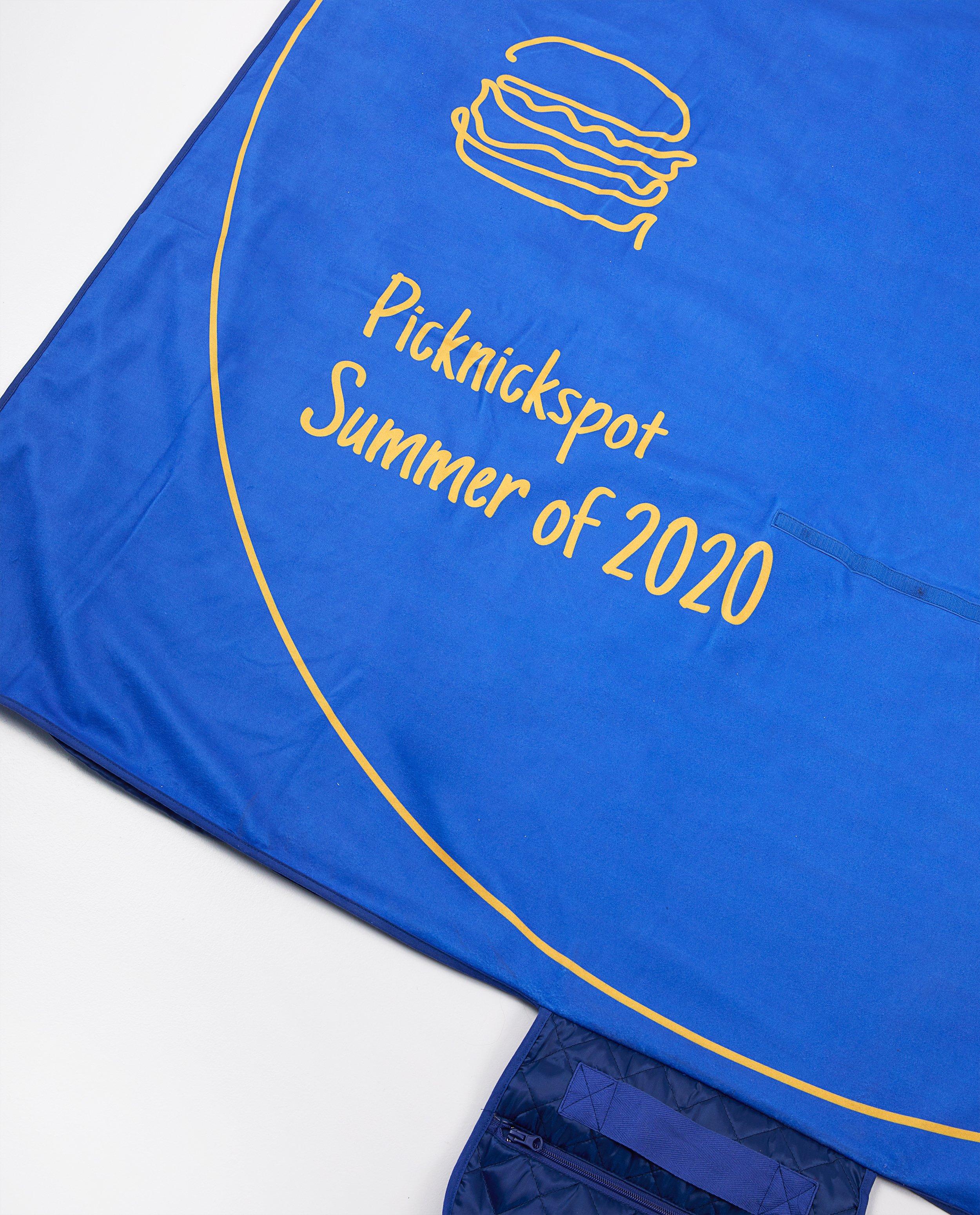 Breigoed - Blauw corona-proof picknickdeken