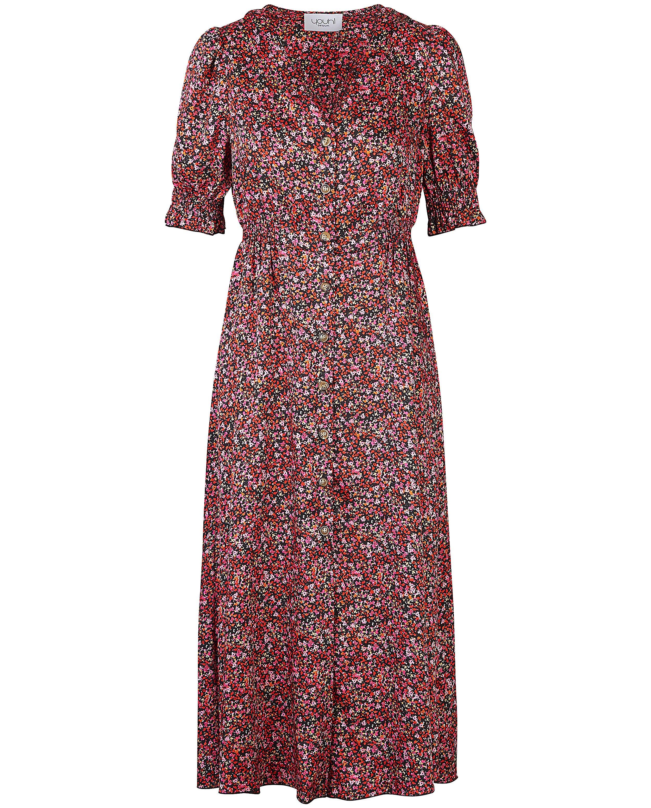 Zwarte jurk met bloemenprint Youh! - Product Detail - rood - afbeelding nummer 6