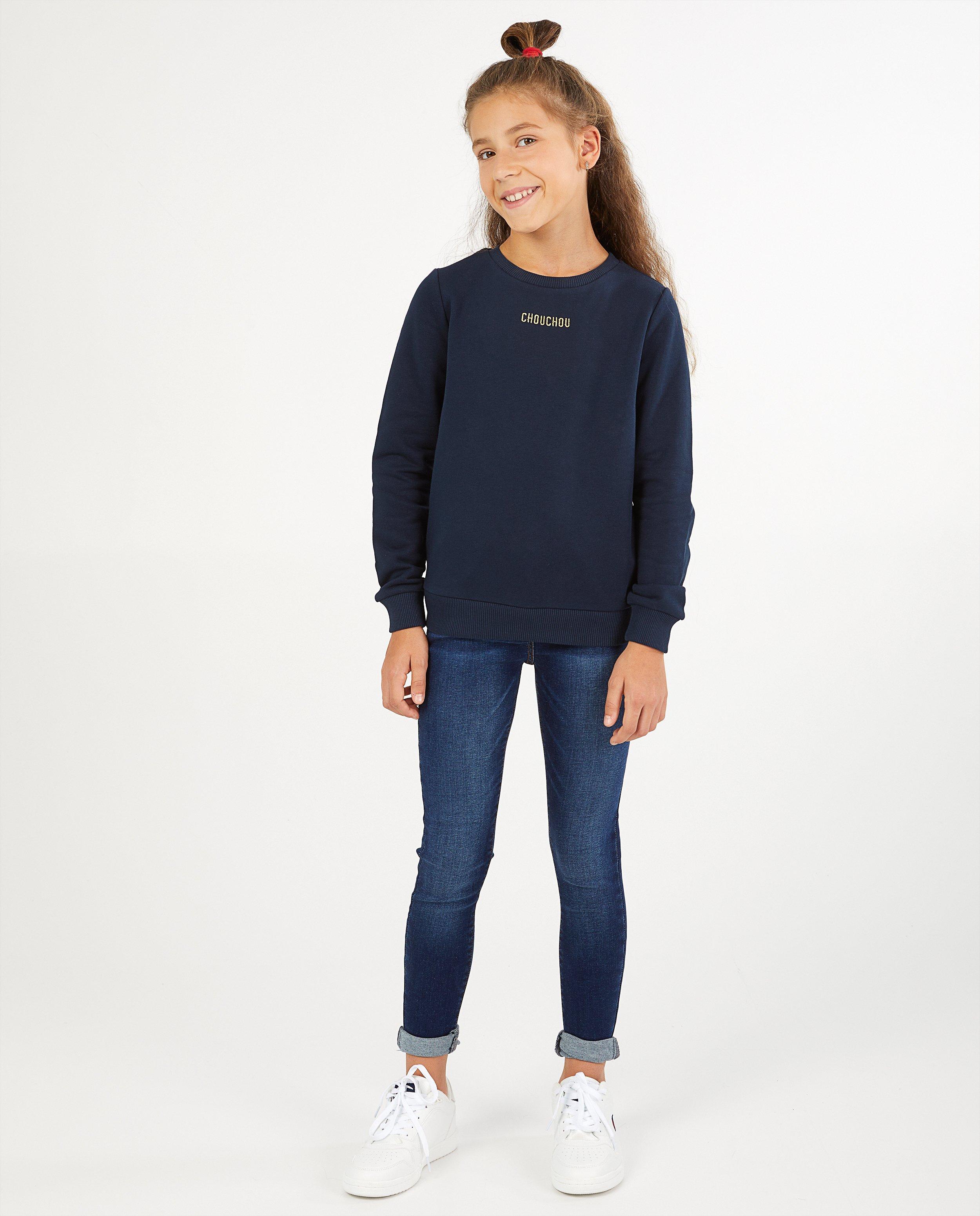 Donkerblauwe jeans, skinny fit - met wassing - JBC