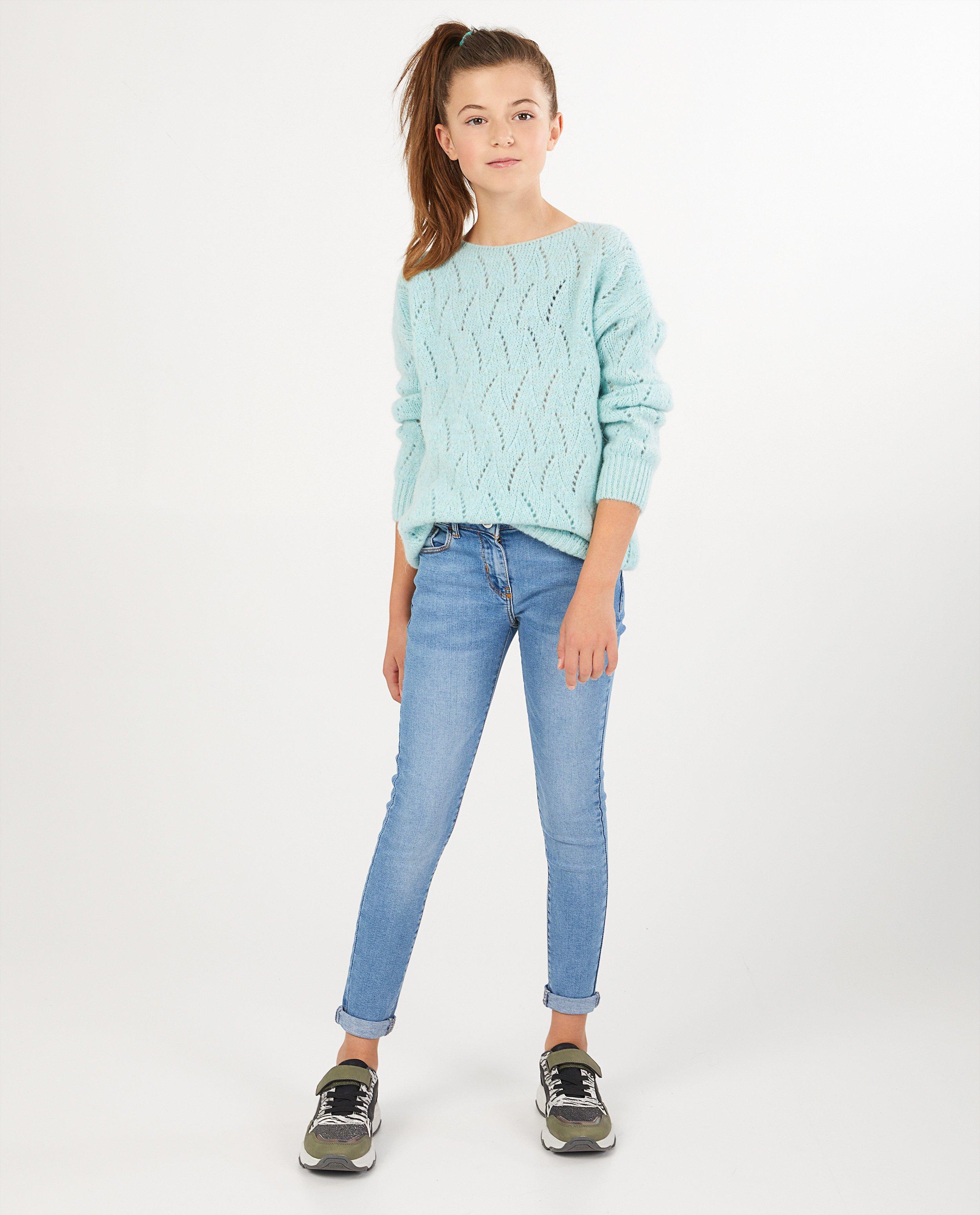 Skinny noir Marie, 7-14 ans - effet délavé - JBC
