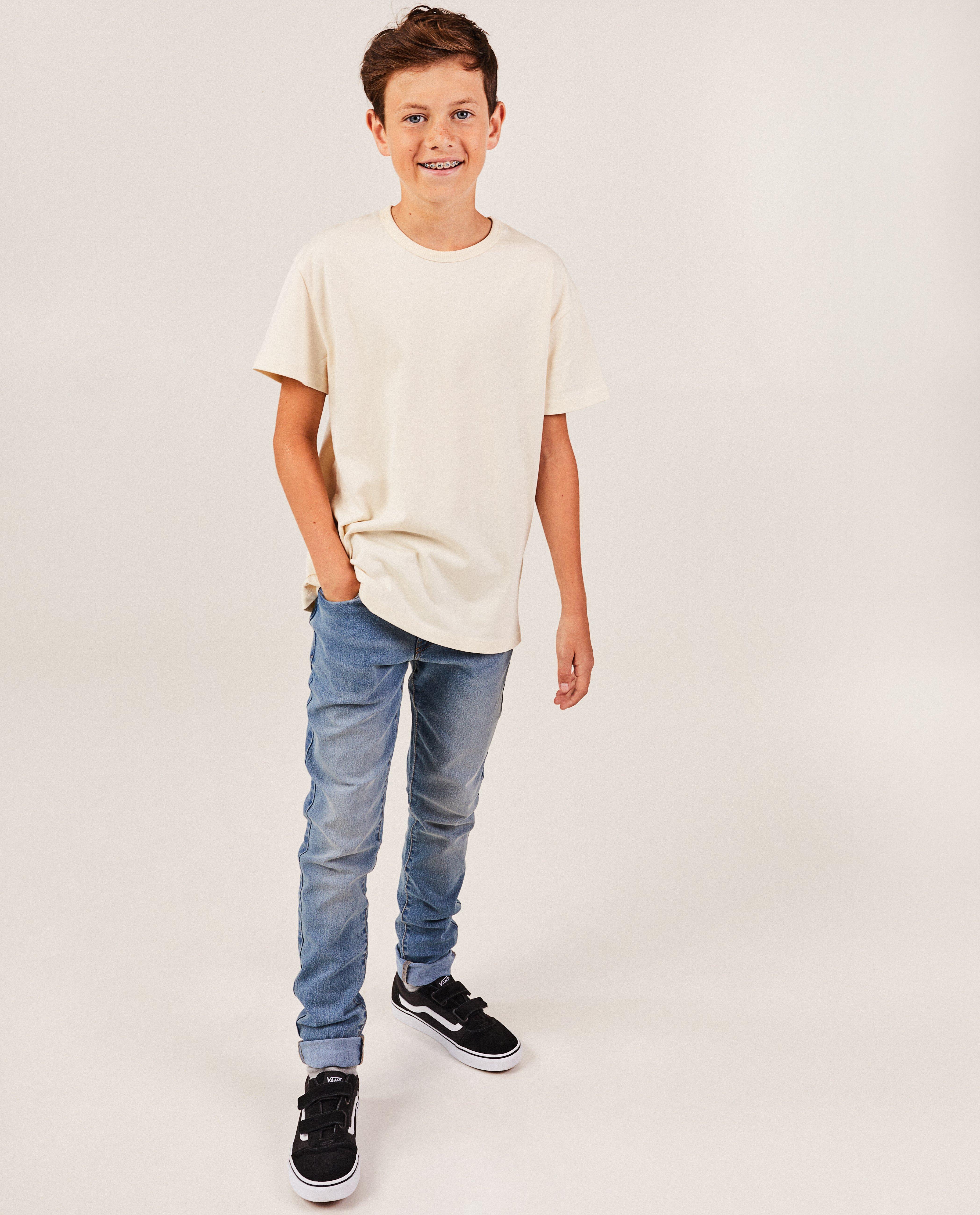 Donkerblauwe jeans, slim fit - in blauw - JBC