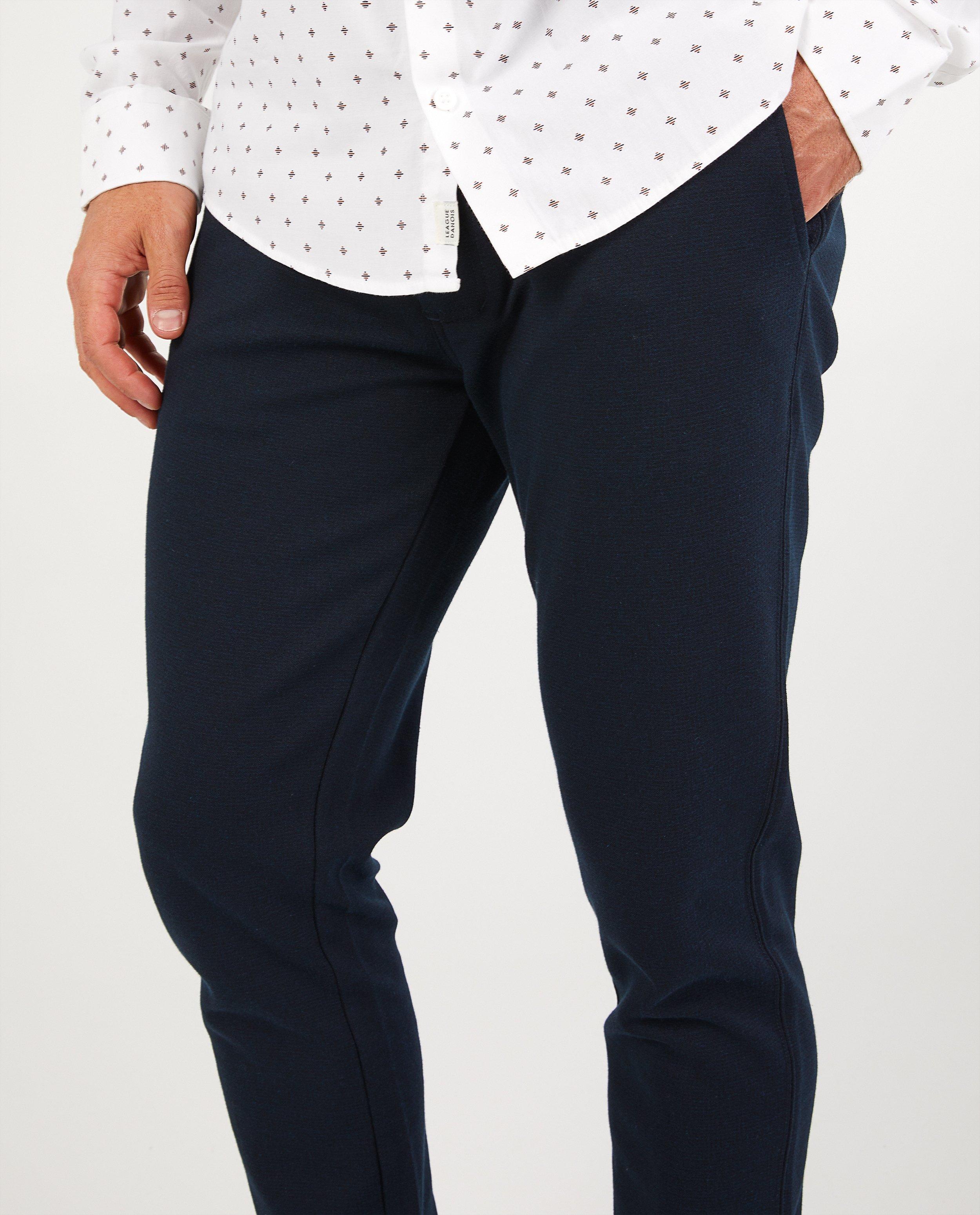 Broeken - Blauwe geklede broek League Danois