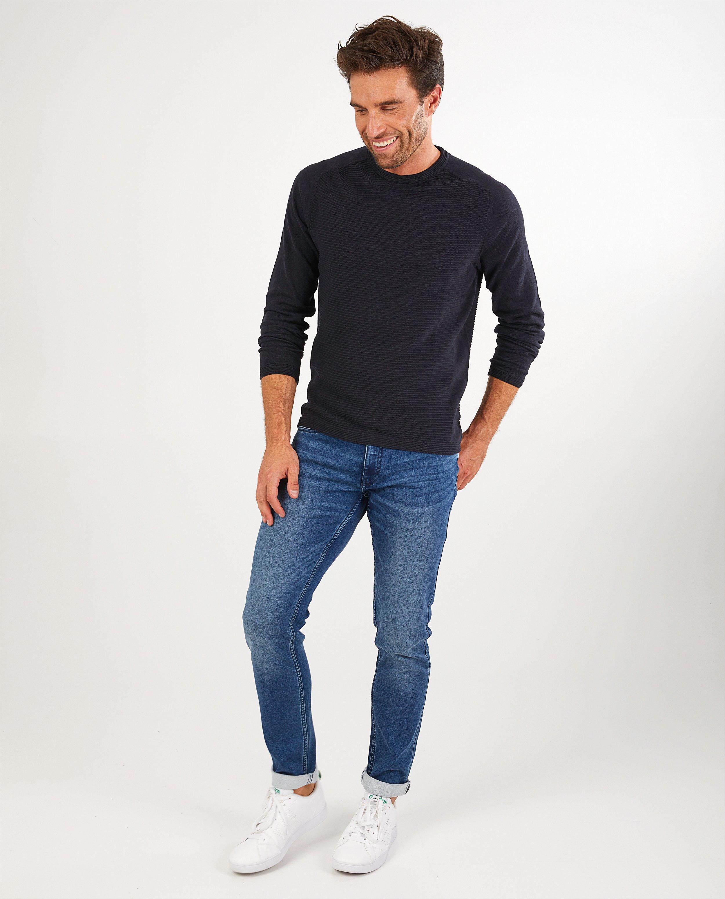 Pull bleu foncé League Danois - en fin tricot - League Danois