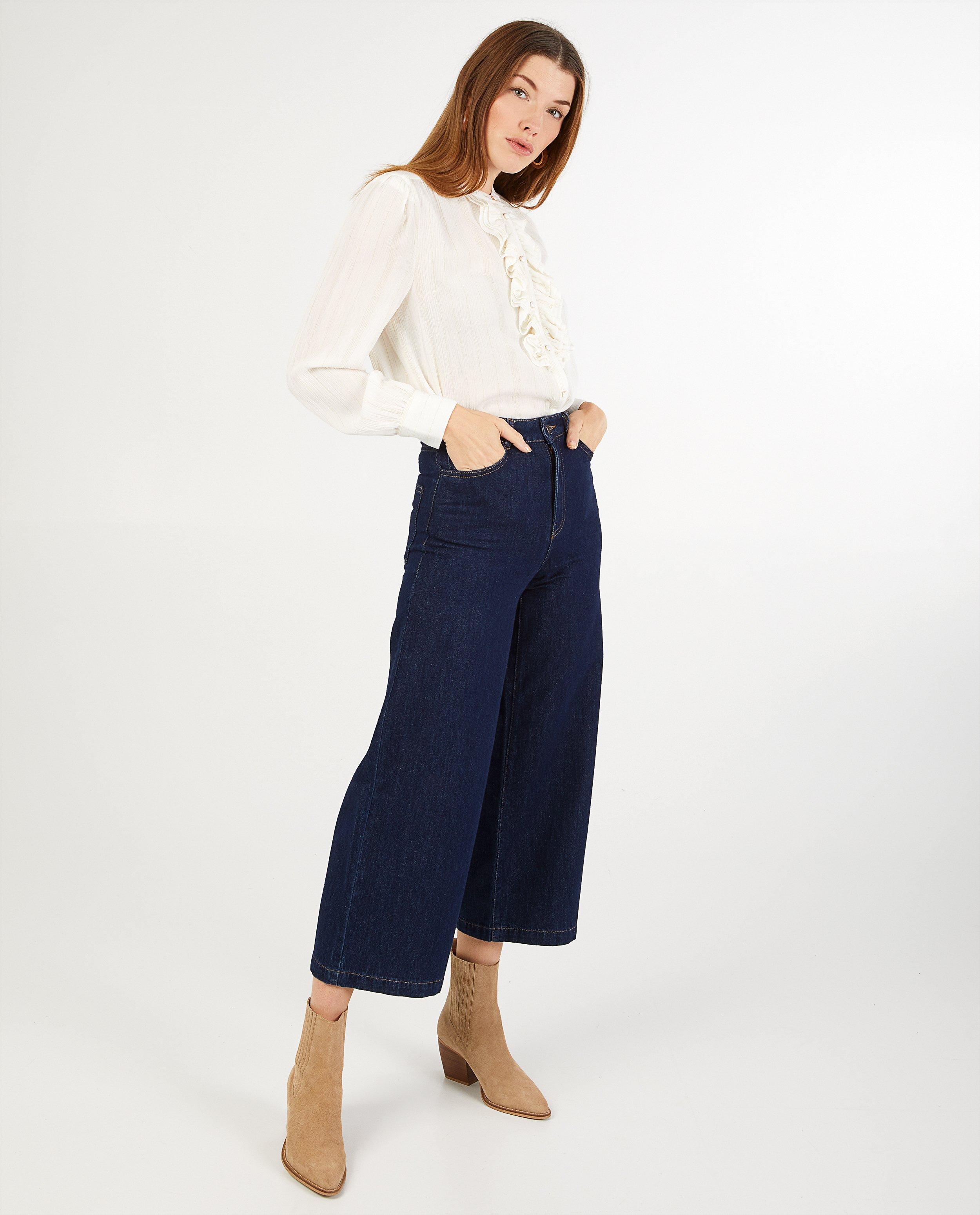 Witte blouse met metaaldraad Sora - gekreukt effect - Sora
