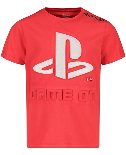 Rood T-shirt met print PlayStation Rood T-shirt met print PlayStation