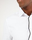 Hemden - Wit hemd met zwart biesje