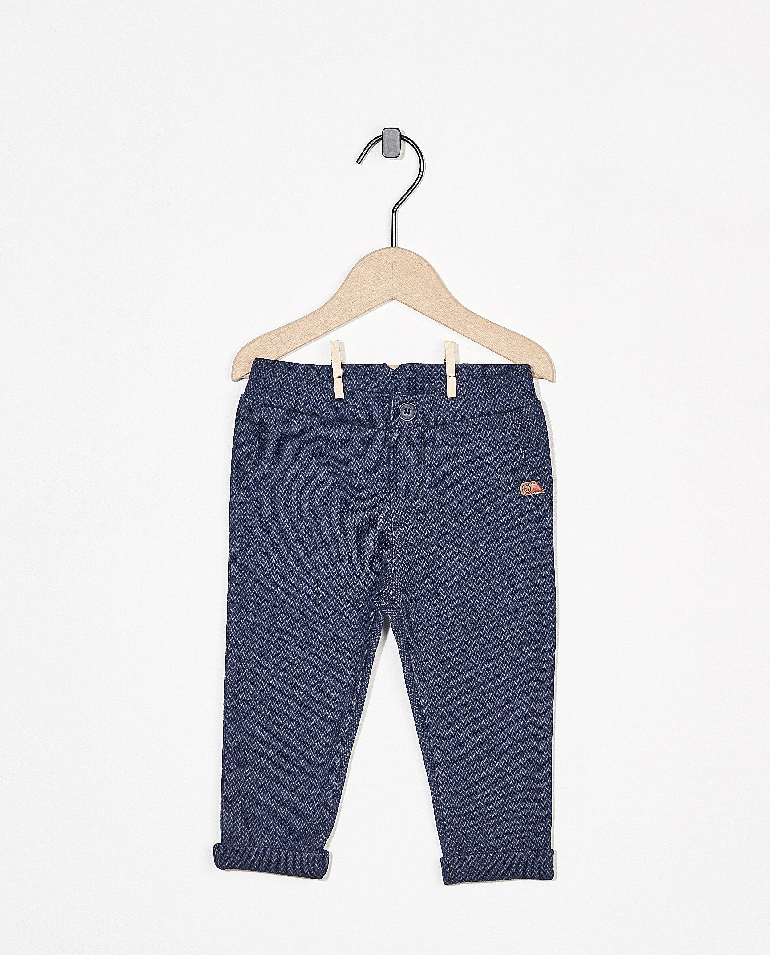 Pantalon bleu à imprimé - imprimé intégral - Cuddles and Smiles
