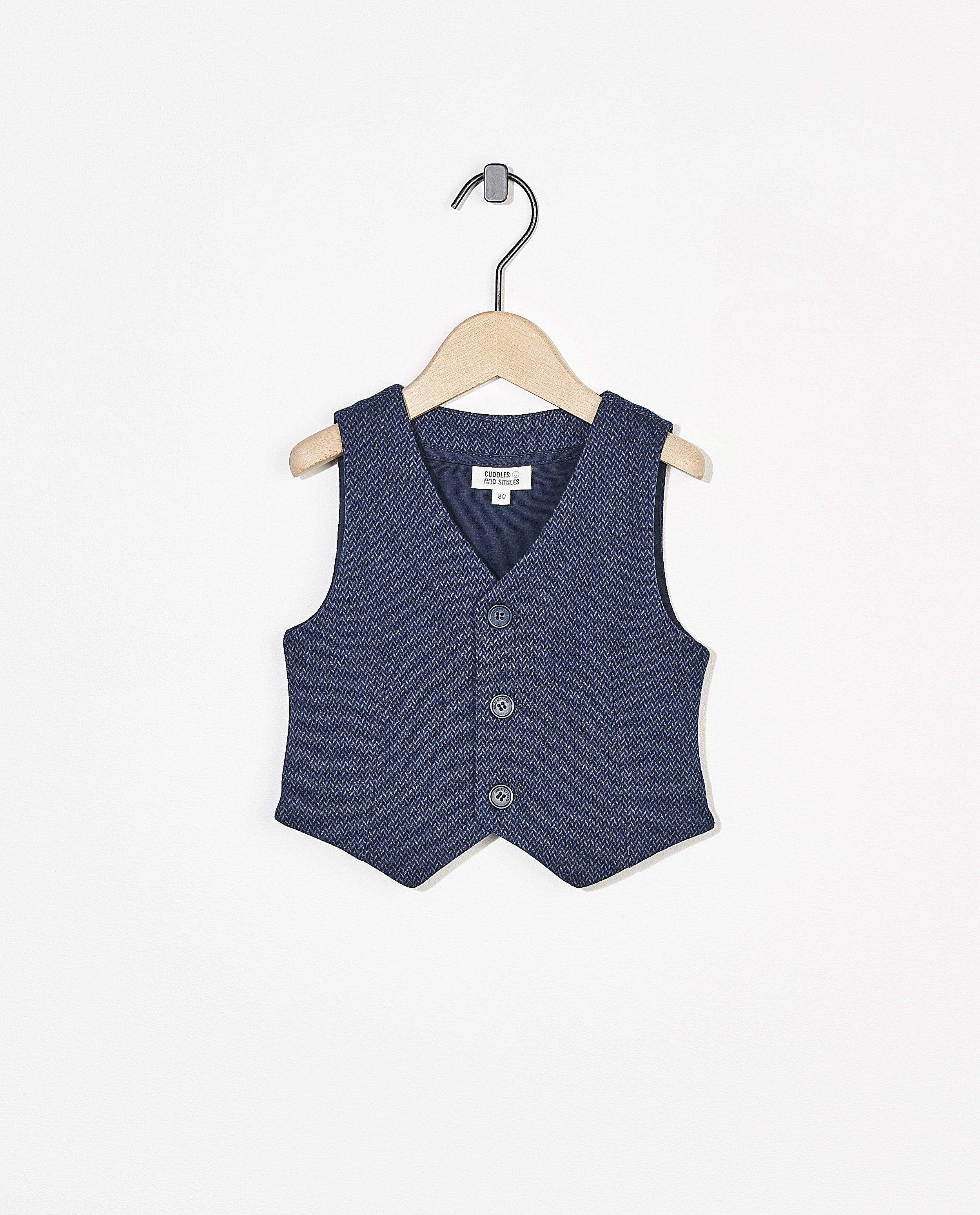 Gilet bleu à imprimé - imprimé intégral - Cuddles and Smiles