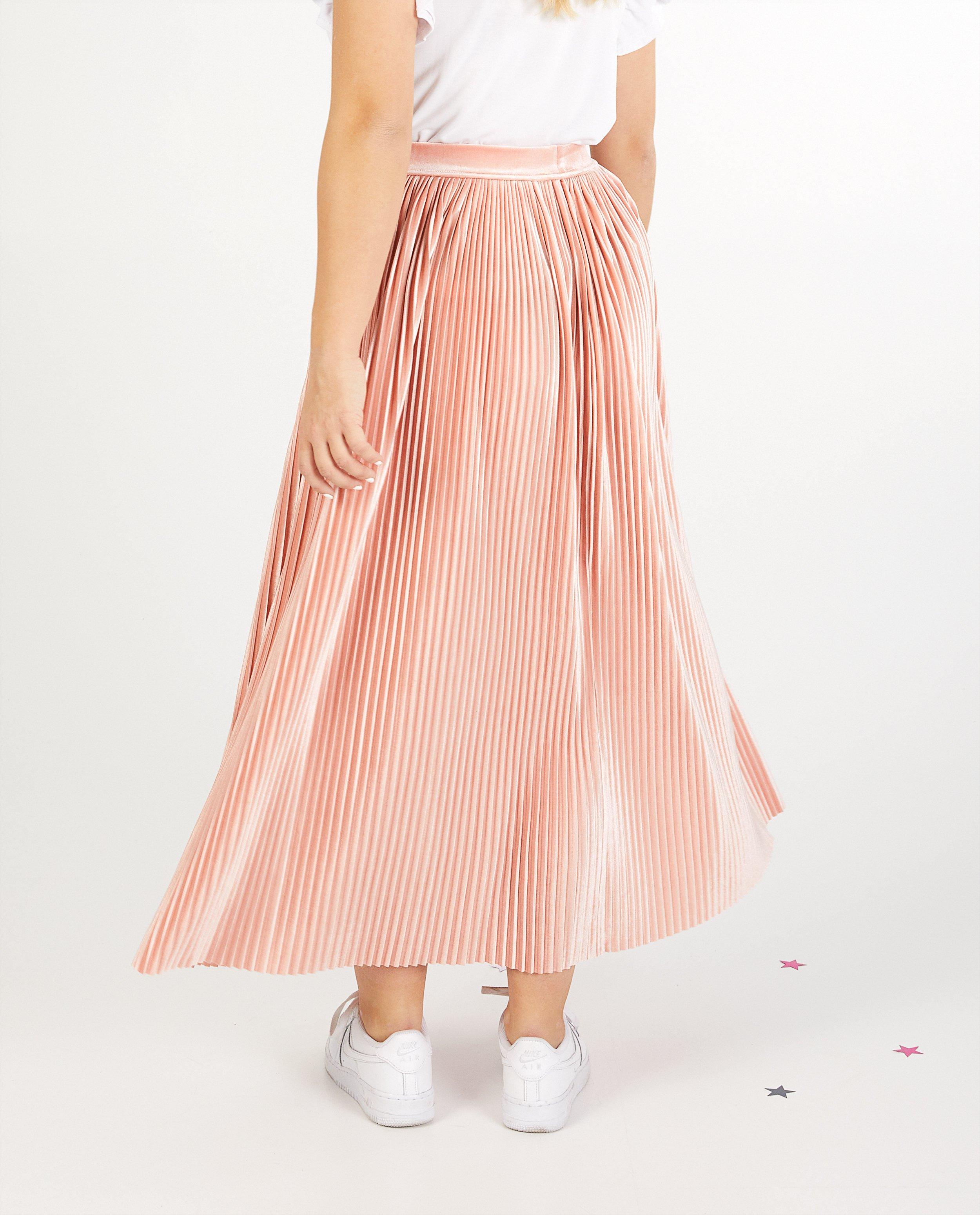 Rokken - Fluwelen rok in roze Steffi Mercie