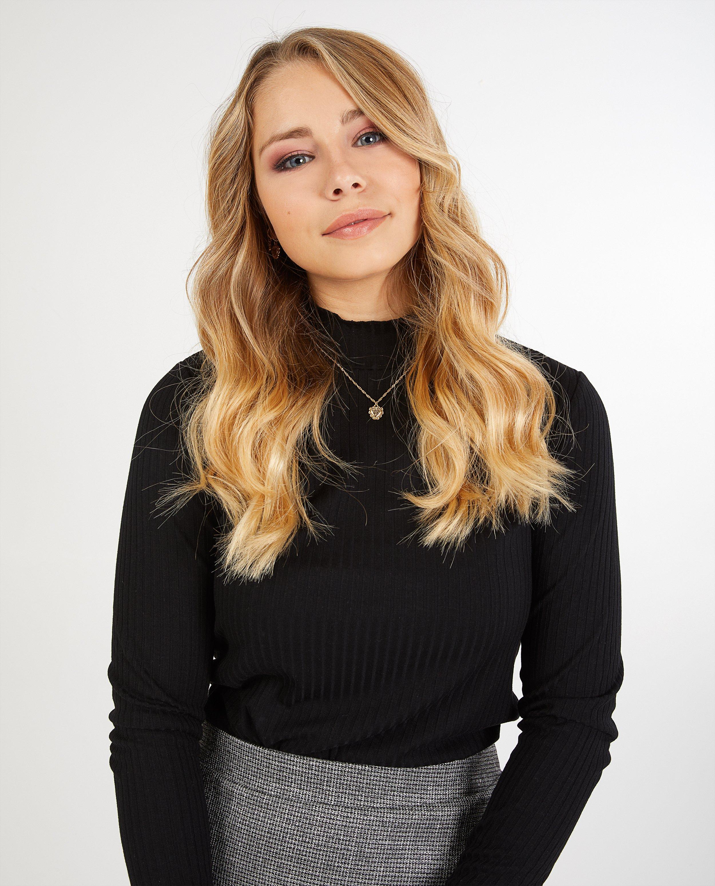 T-shirts - Zwarte longsleeve Steffi Mercie