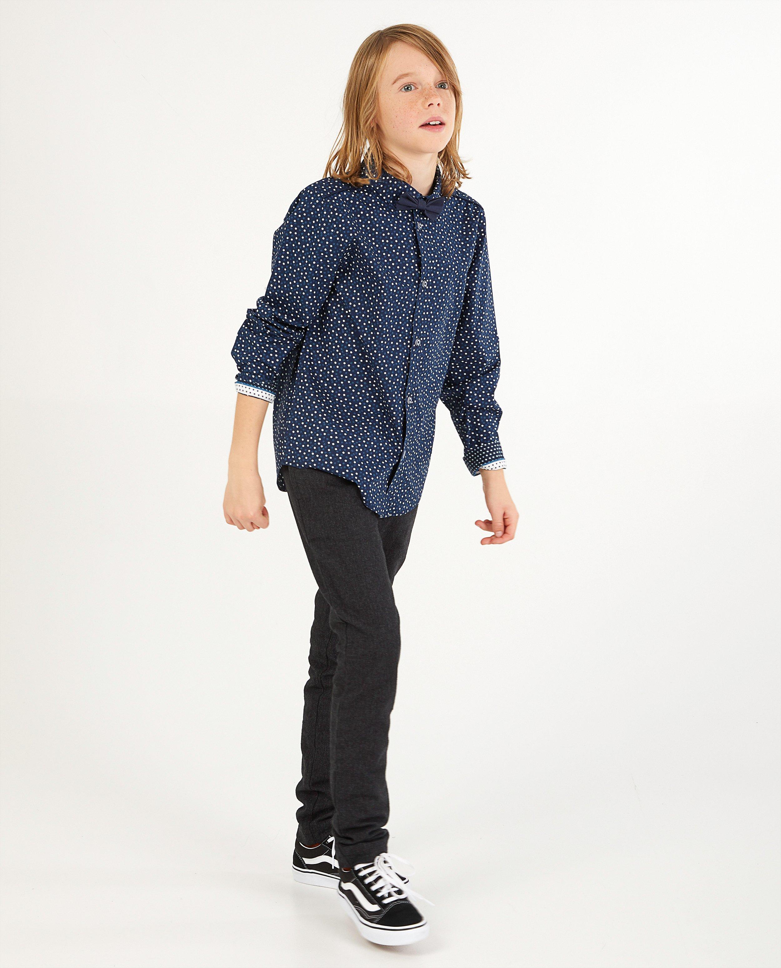 Chemise bleue à imprimé, 7-14 ans - twinning - Fish & Chips