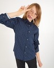 Chemises - Blauw hemd met print, 7-14 jaar