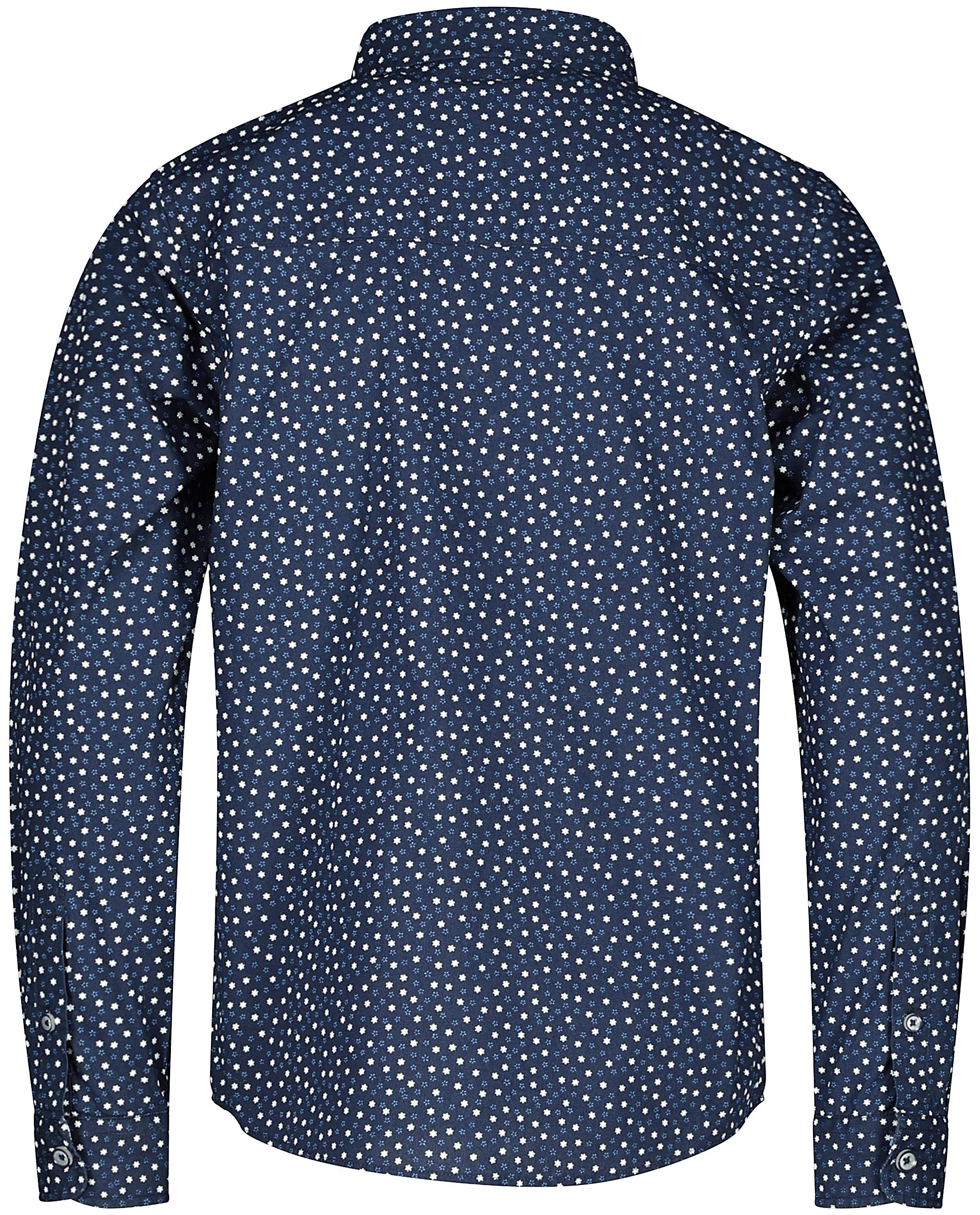Chemises - Blauw hemd met print, 7-14 jaar