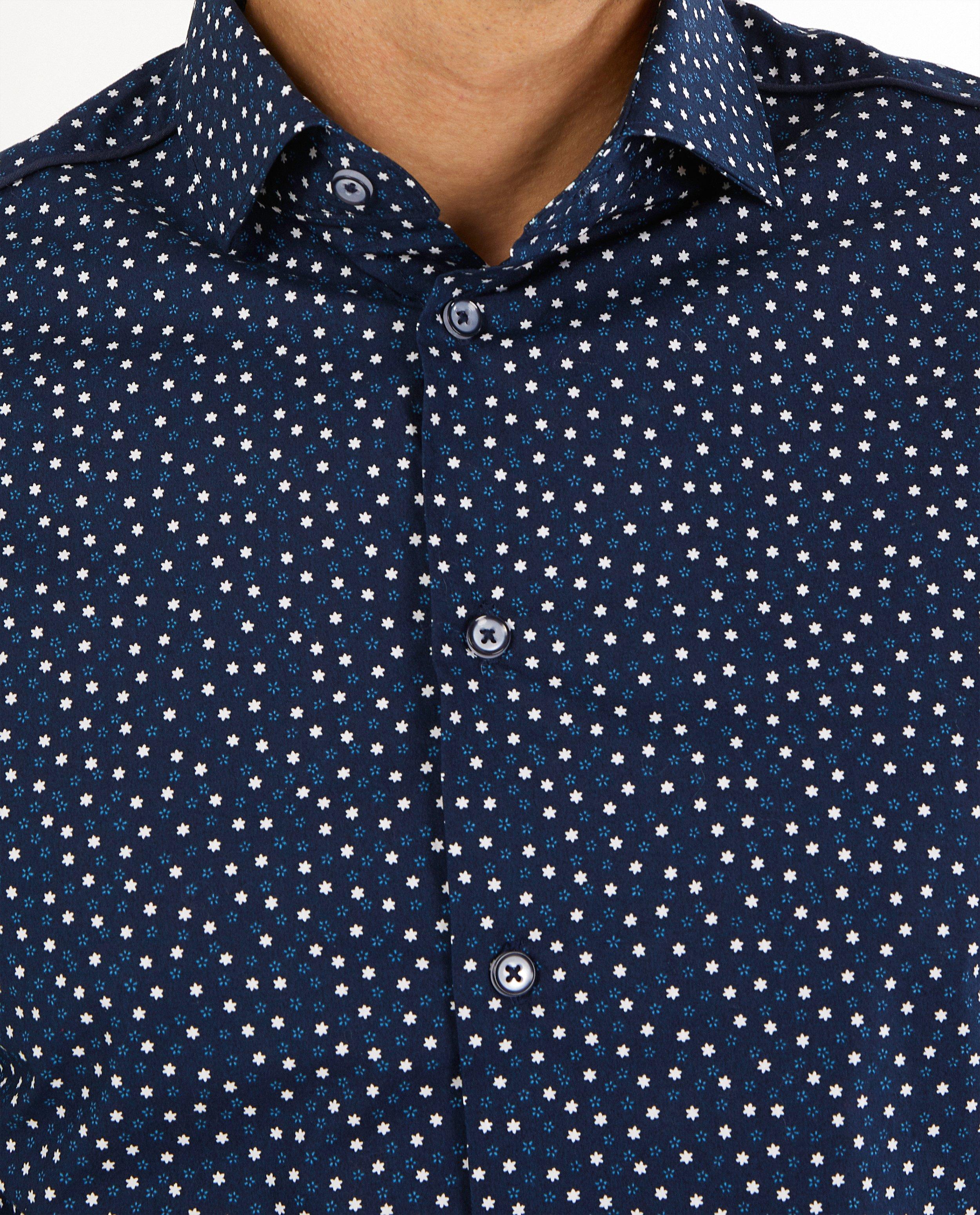Hemden - Blauw hemd met print