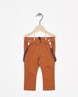 Pantalon brun orangé avec des bretelles - amovible - Cuddles and Smiles
