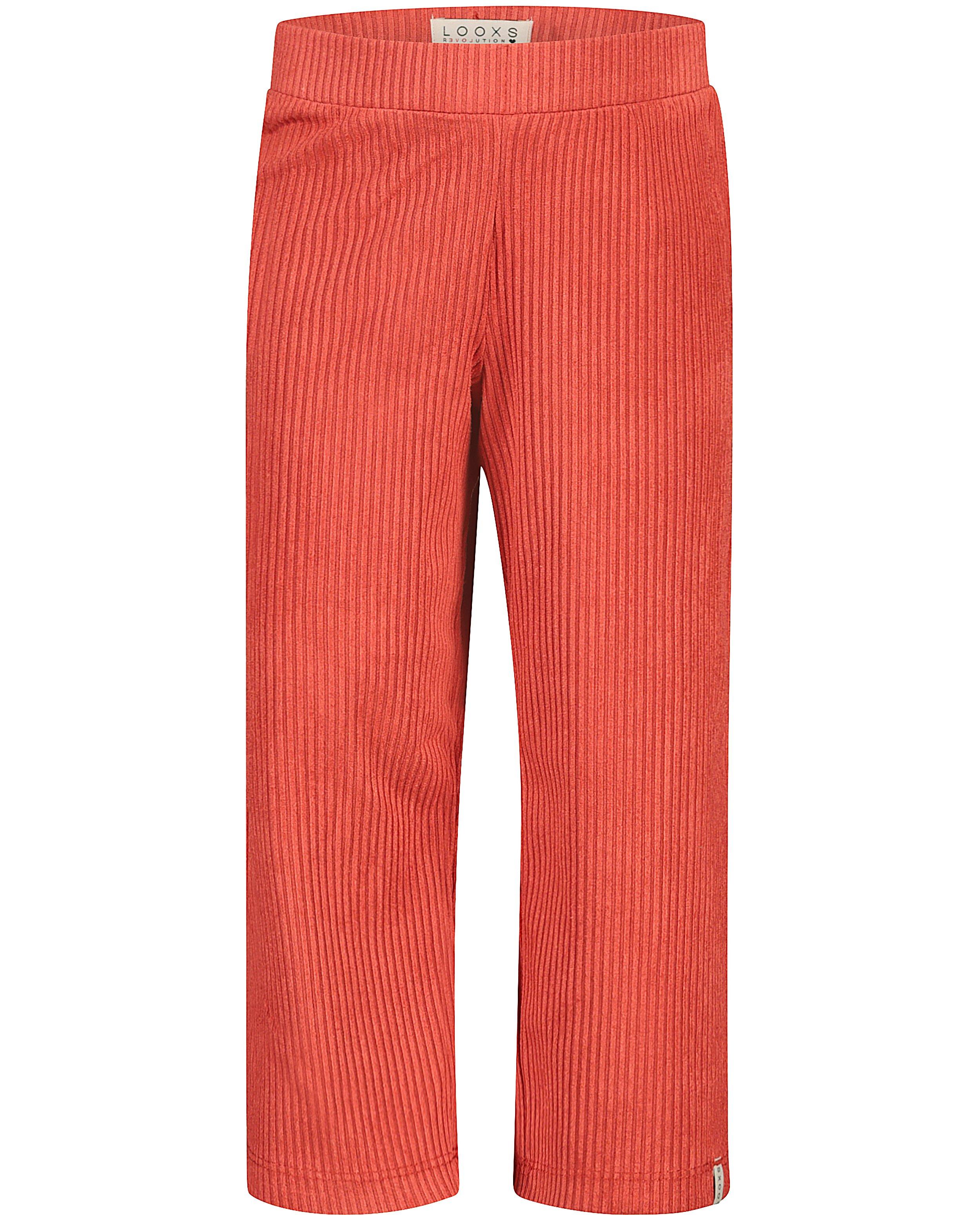 Oranje broek met ribreli&euml;f Looxs - Product Detail - rood - afbeelding nummer 1