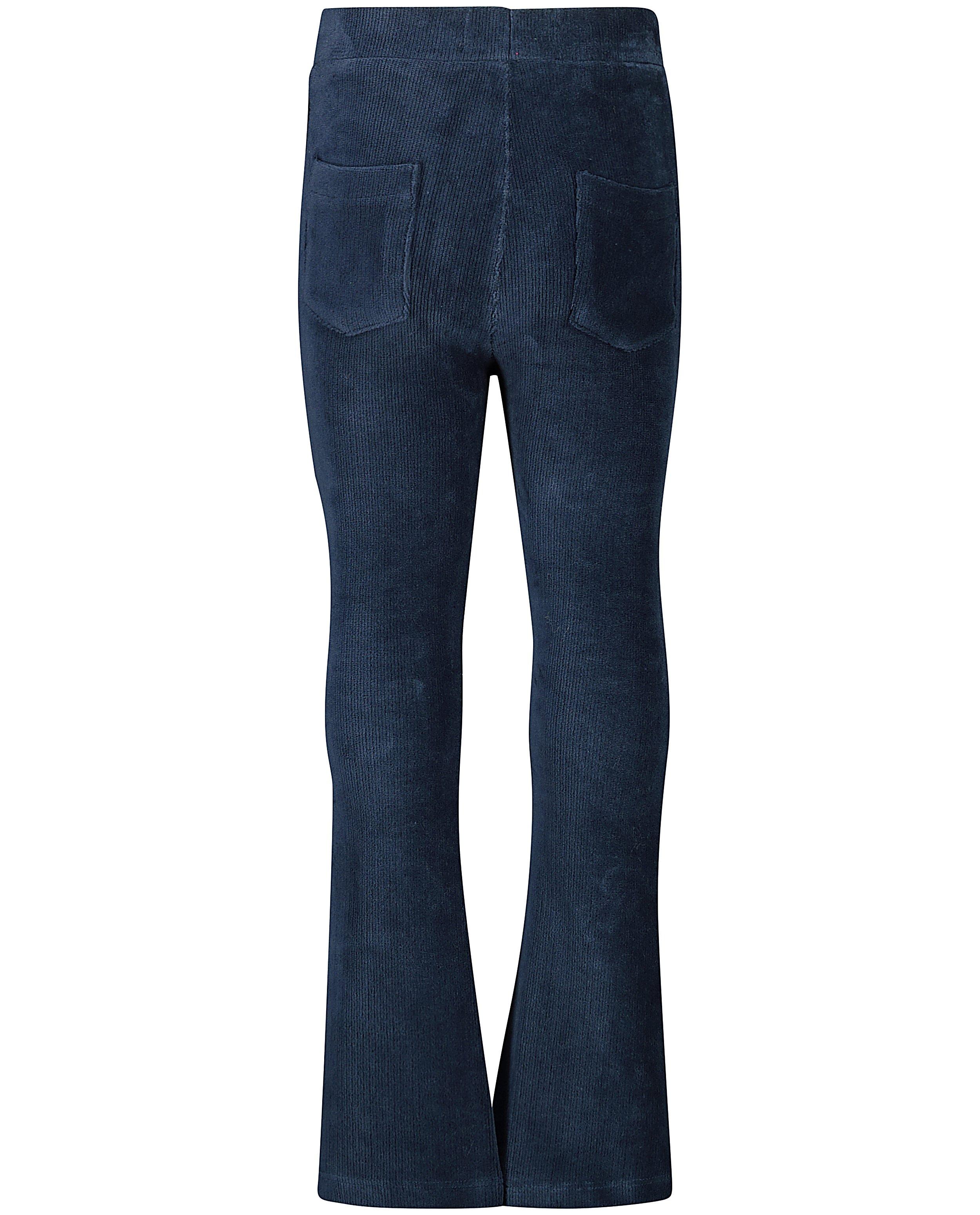 Pantalons - Fluwelen broek in blauw Looxs