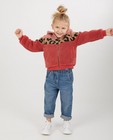 Manteau peluche rose Looxs - avec imprimé panthère - Looxs