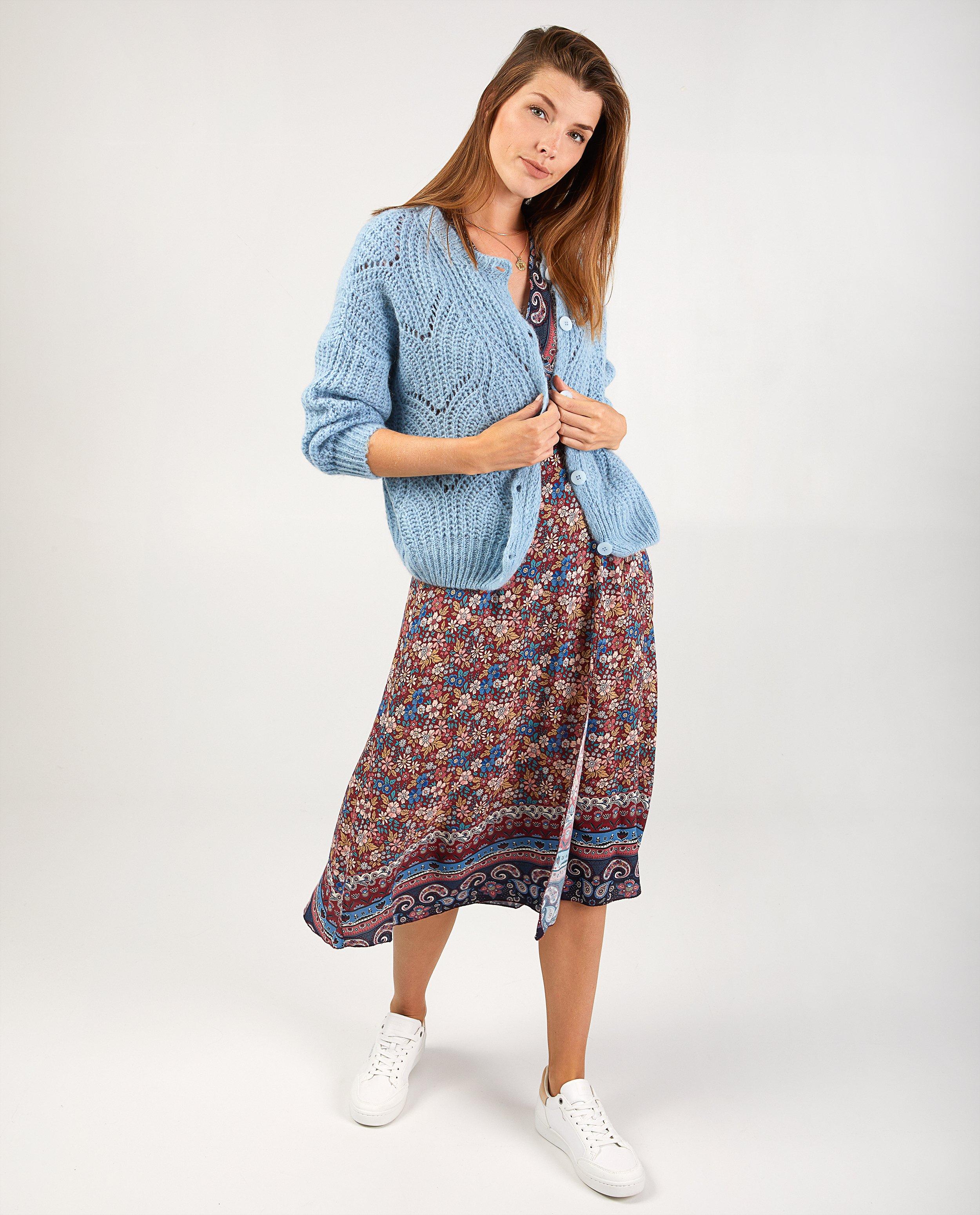 Lichtblauw vest met ajourpatroon - Product Detail - blauw - afbeelding nummer 1