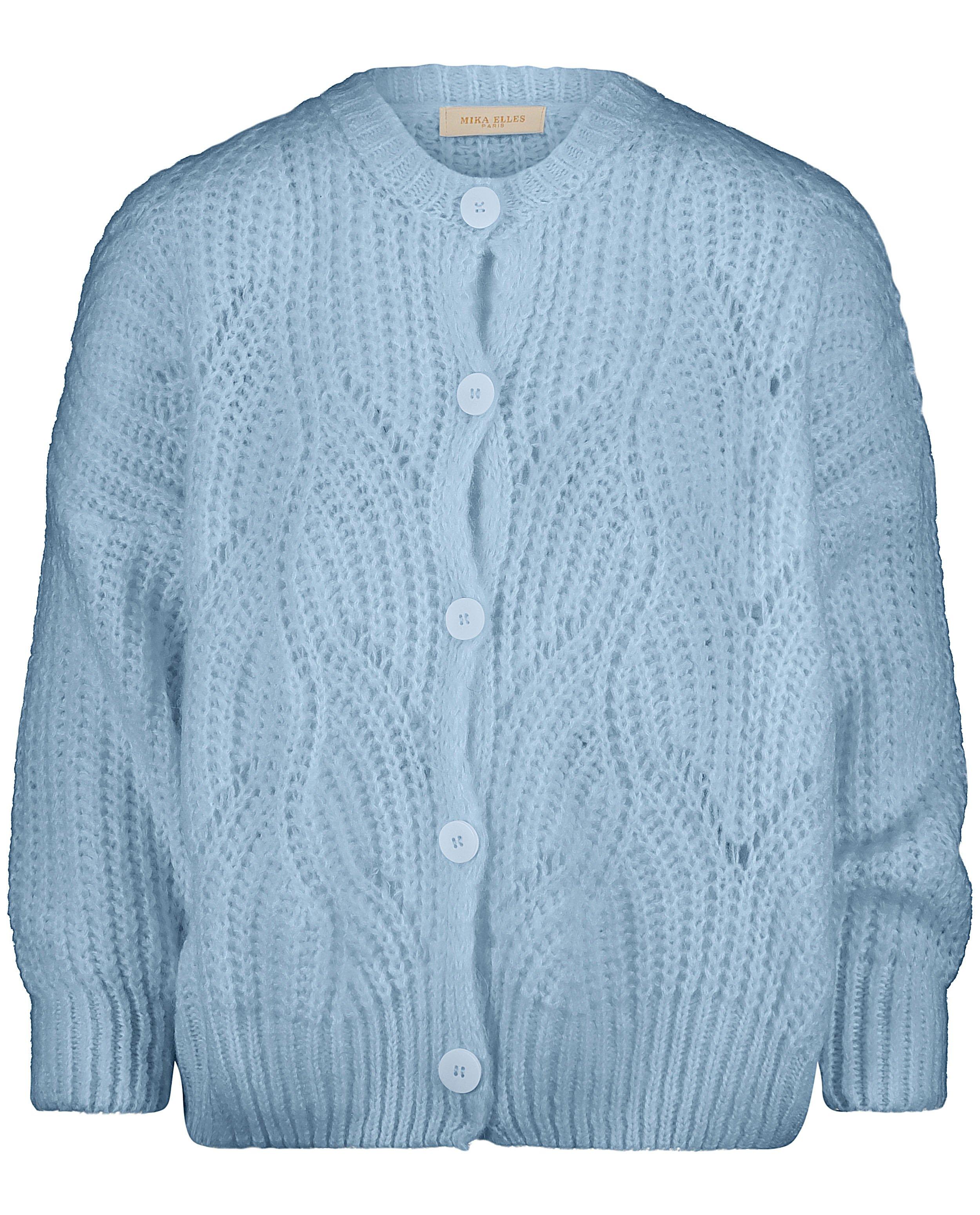 Gilet bleu clair à motif ajouré tricot Paris JBC Belgique Belgique