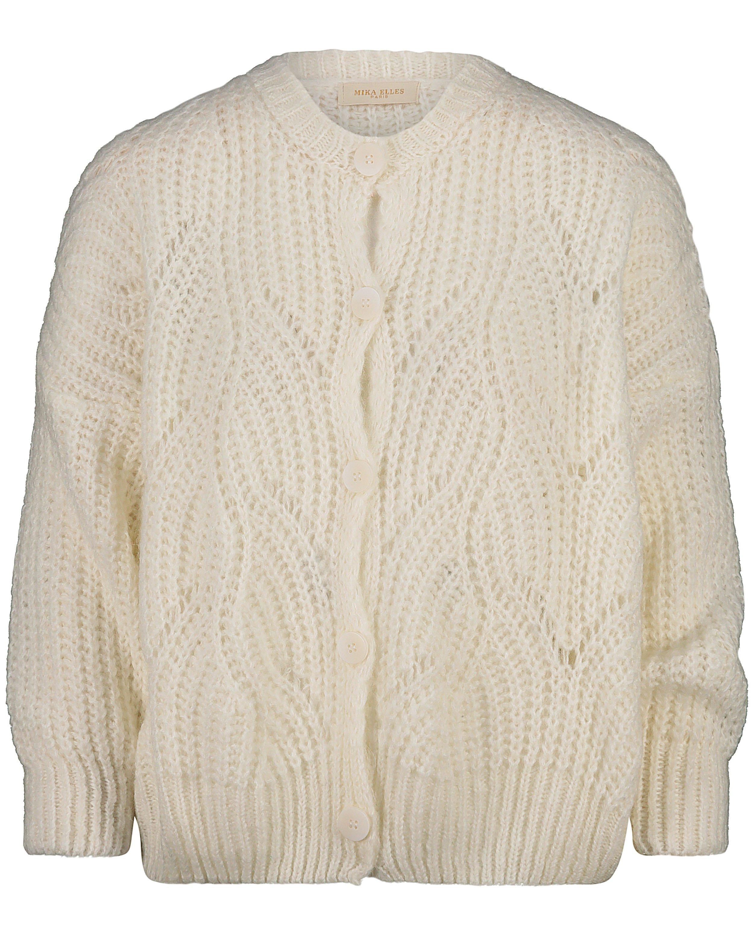 Cardigans - Wit vest met ajourpatroon