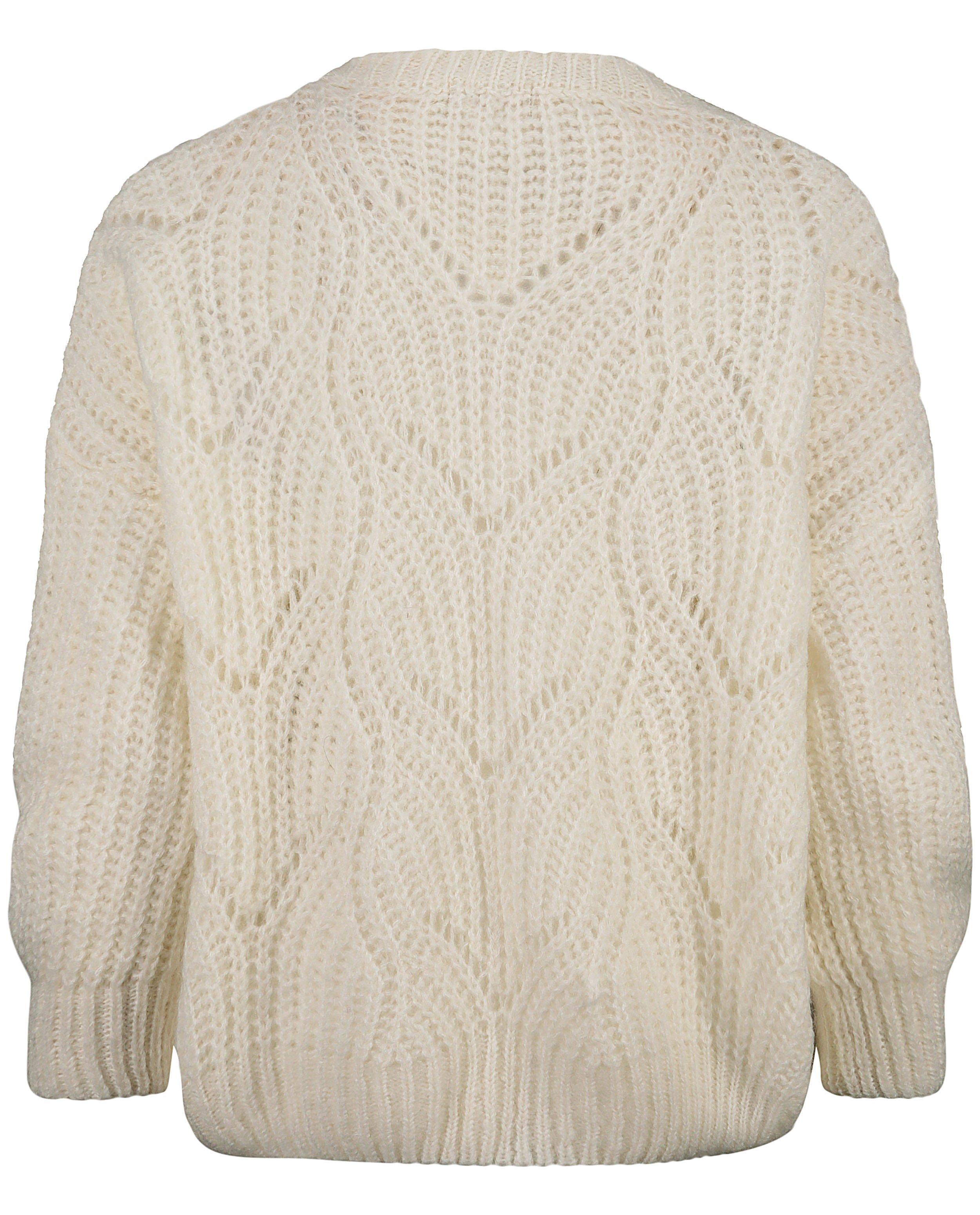 Cardigans - Wit vest met ajourpatroon