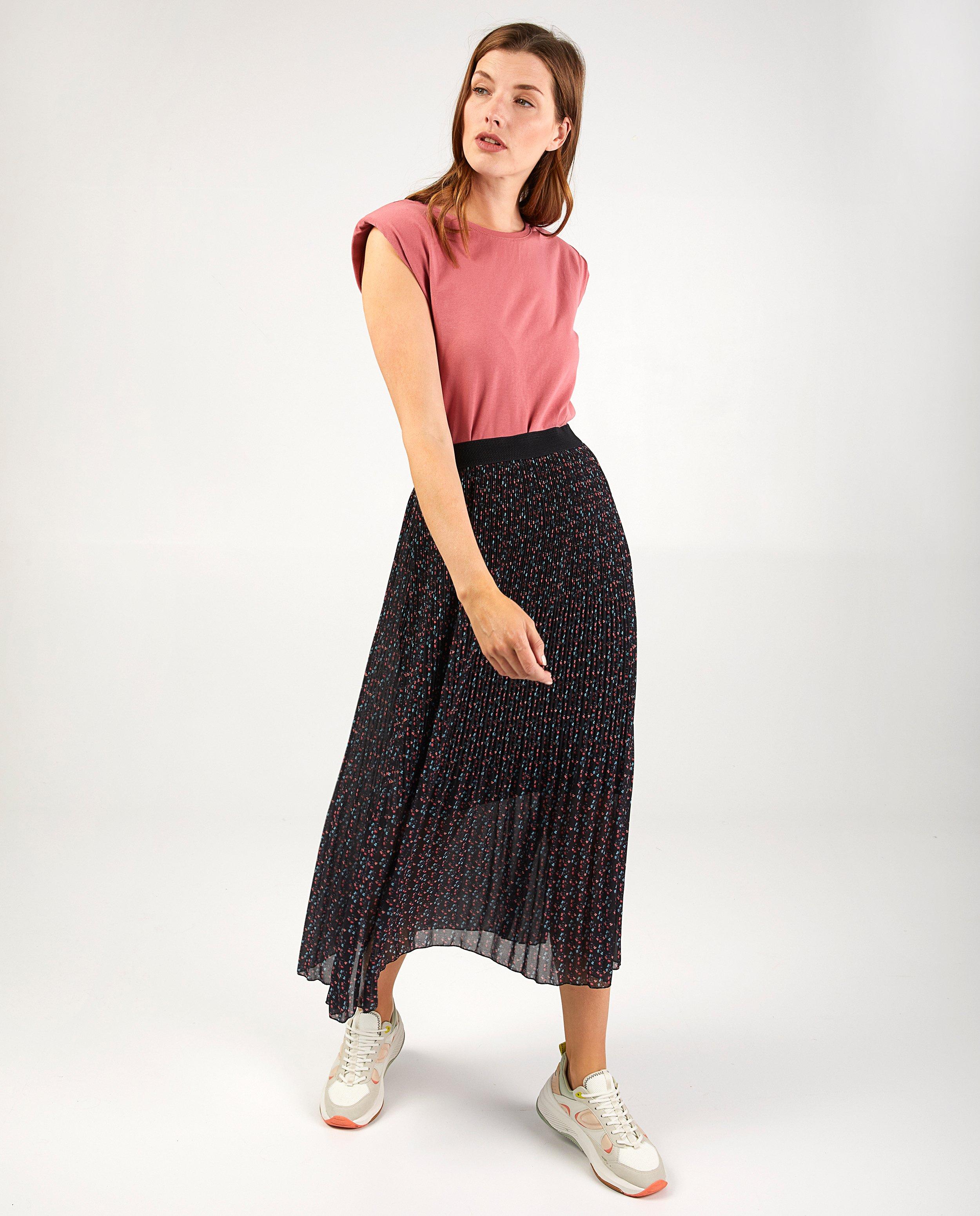 Robe noire à imprimé Atelier BXL - effet plissé - Atelier BXL