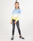 Sweater met opschrift Elisa Bruart - blauw, geel en wit - Elisa Bruart