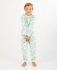 Nachtkleding - Lichtgroene pyjama met print