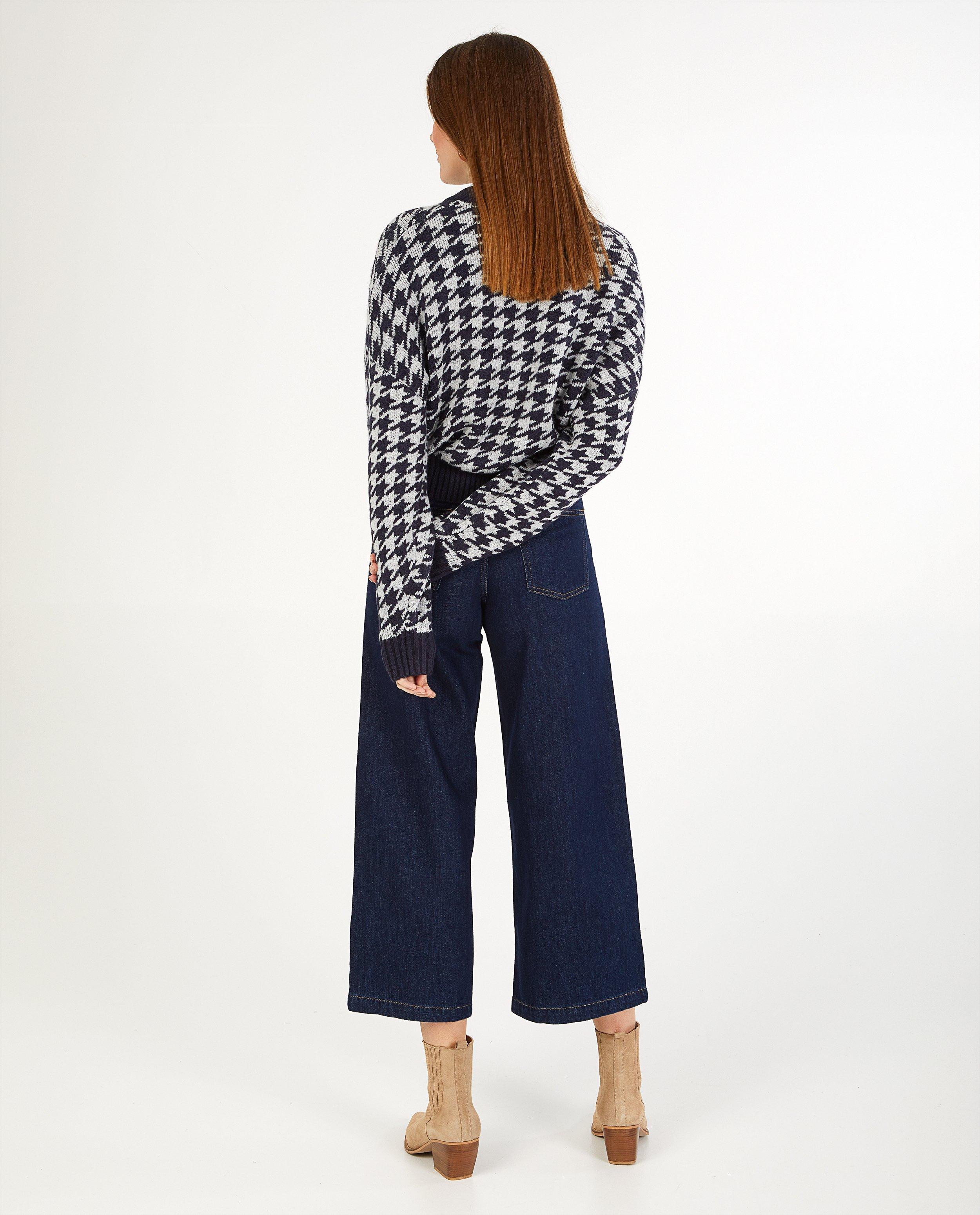 Blauwe trui met pied-de-poule Sora - Product Detail - donkerblauw - afbeelding nummer 3