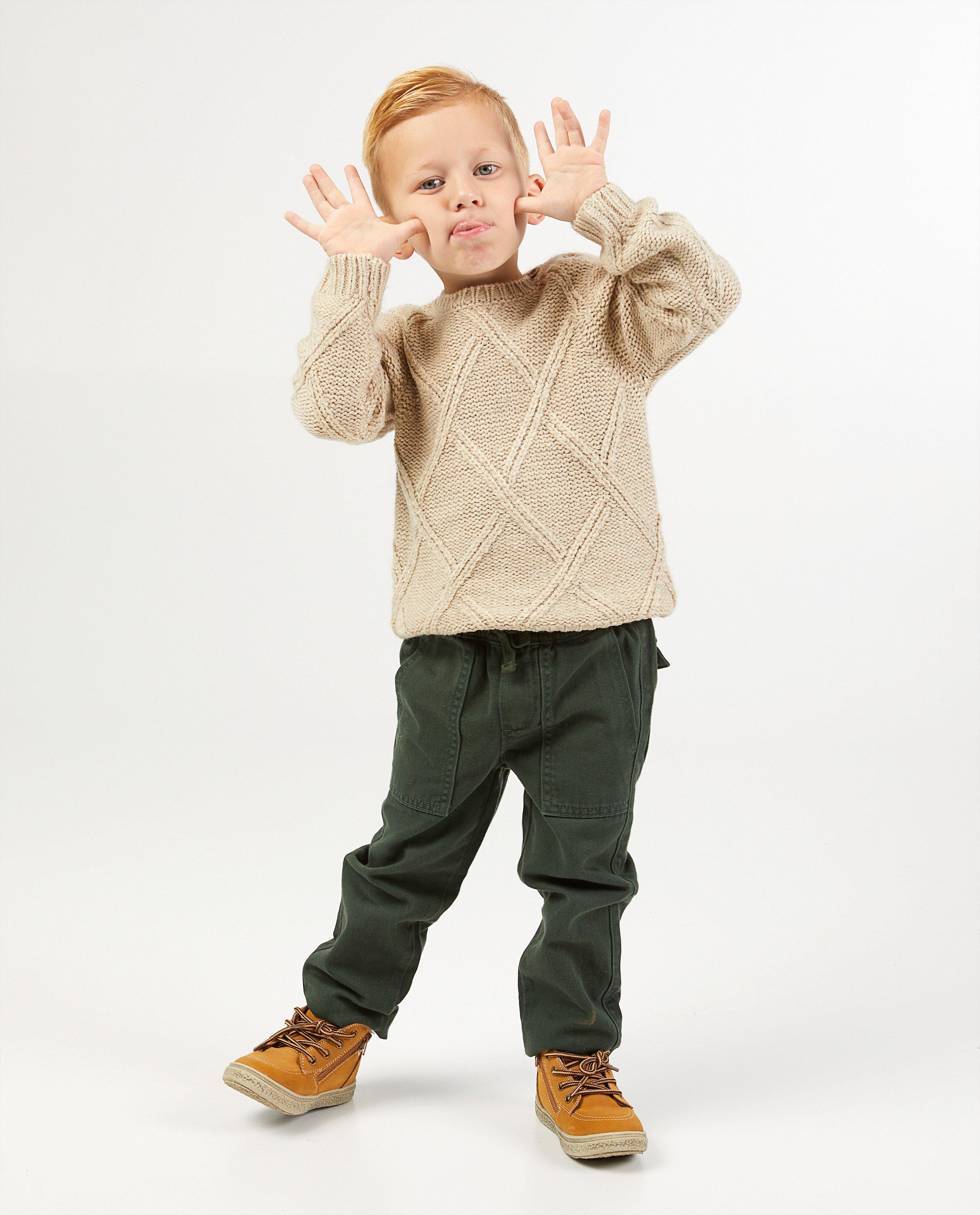 Pull beige à torsades - tricot - Kidz Nation
