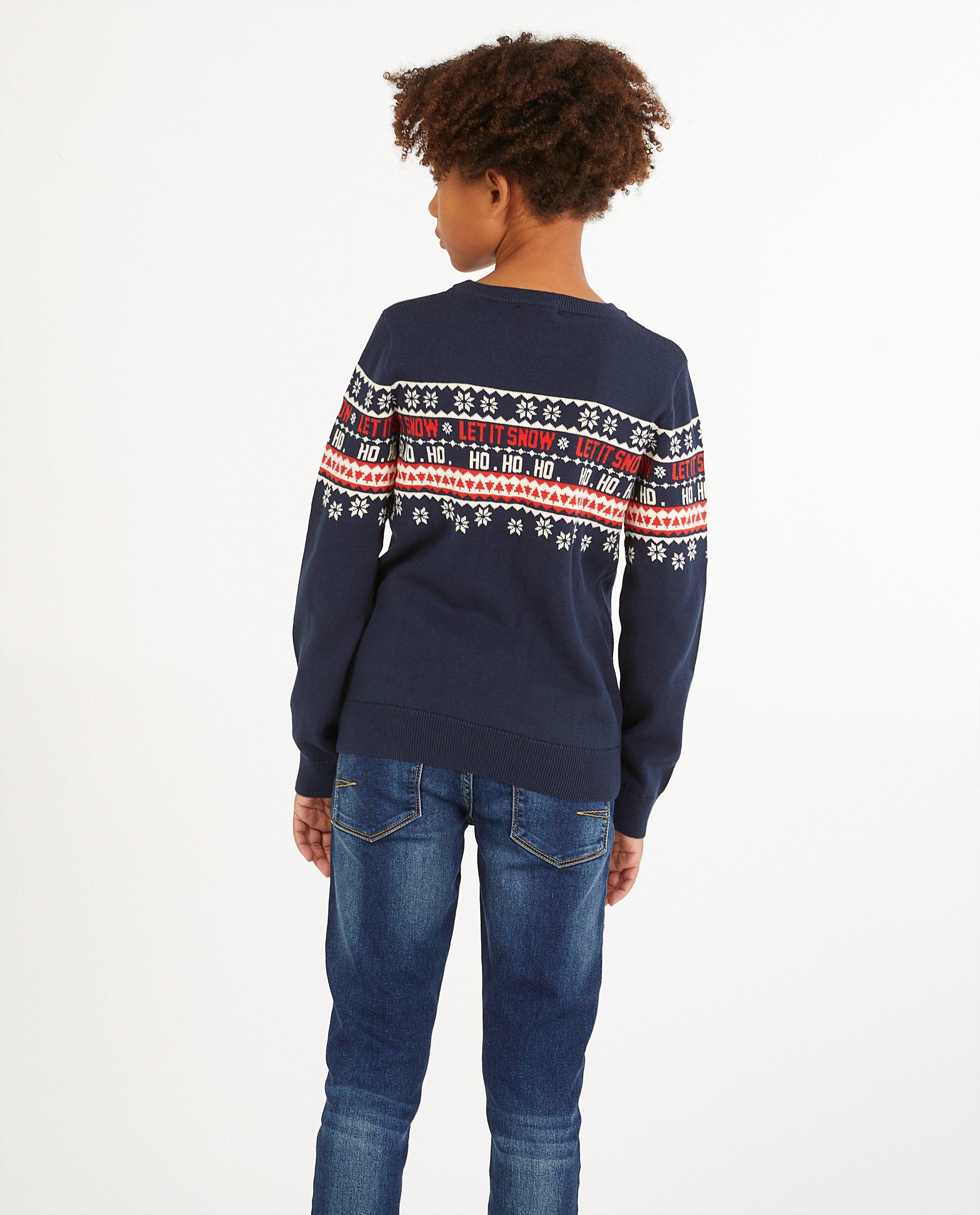 Pulls - Blauwe kersttrui, 7-14 jaar