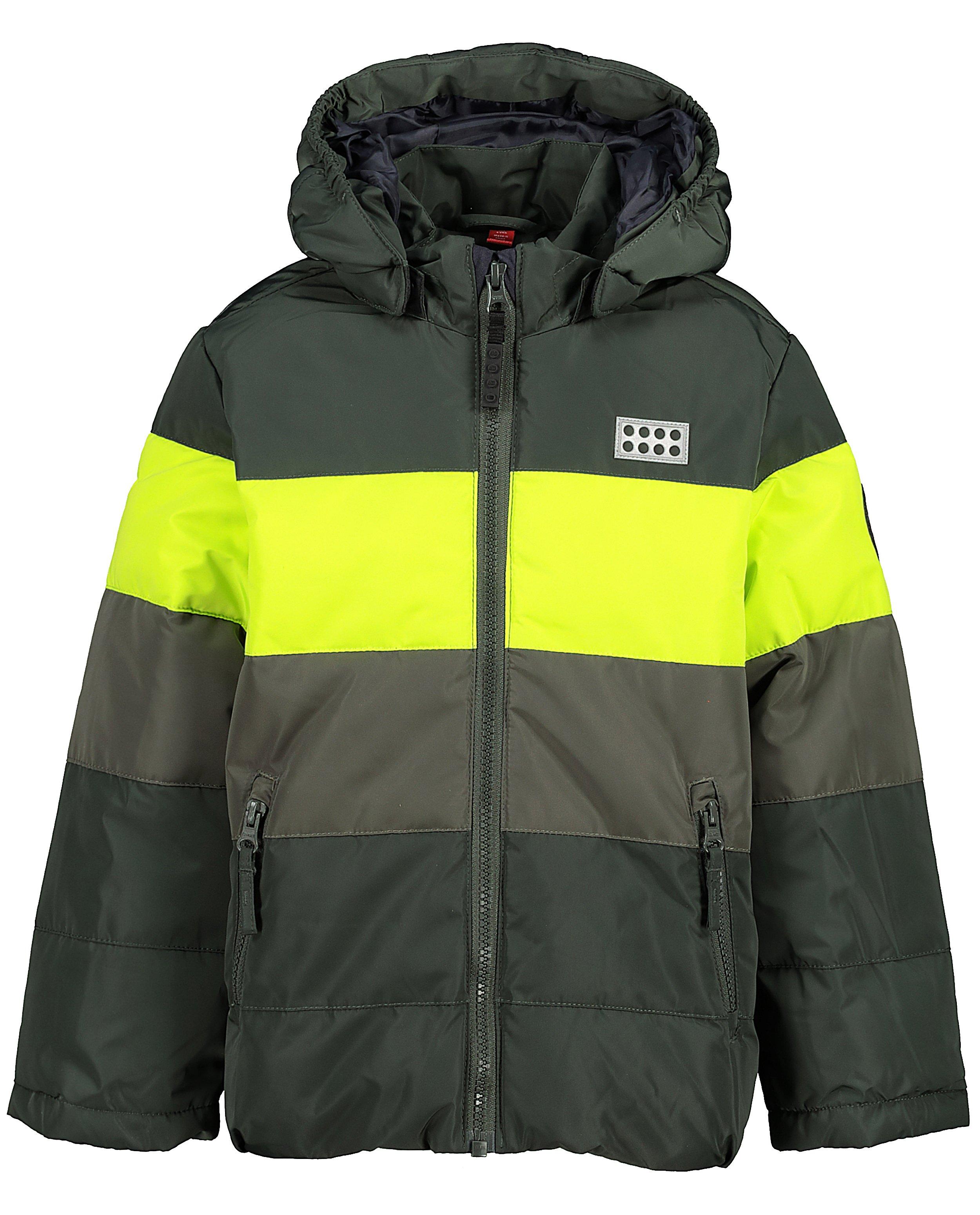 Veste verte avec une bande jaune fluo Lego - D&eacute;tails du produit - khaki - image num&eacute;ro 1